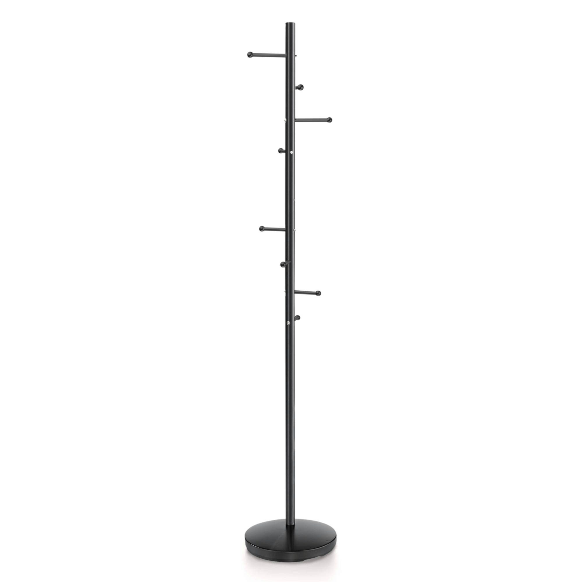 REISENTHEL® Garderobenständer wardrobe 8 Haken, 8 Haken auf die oberen 2 Drittel - schwarz lackiert