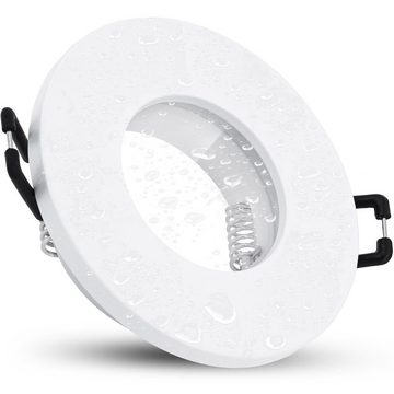 linovum LED Einbaustrahler 10 x Einbaustrahler Rahmen ISAWO Einbaurahmen IP65 Wasserschutz, Leuchtmittel nicht inklusive, Leuchtmittel nicht inklusive