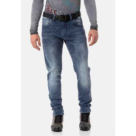 Cipo & Baxx Straight-Jeans in stilvollem Cord-Design