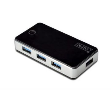 Digitus USB-Verteiler Digitus DA-70231 4 Port USB 3.2 Gen 1-Hub (USB 3.0) Schwarz, Silber