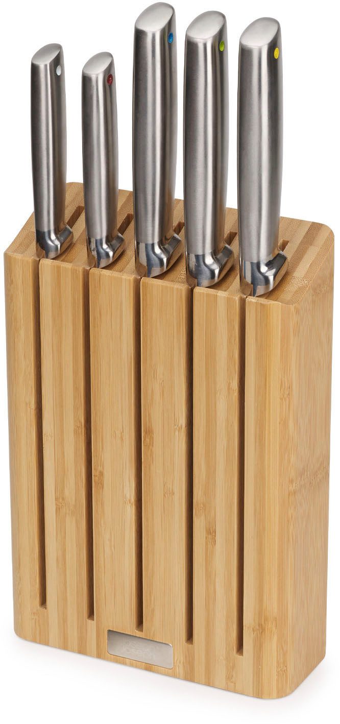 Joseph Joseph Ножі-Set Elevate Steel Knives Bamboo (6-tlg), rutschfest, Bambus, japanischer Edelstahl