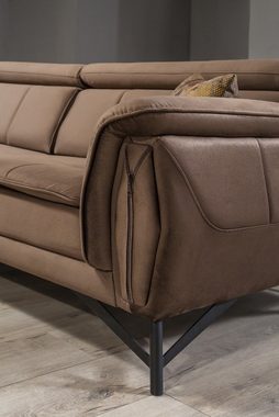 Villa Möbel Sofa Sky, 1 Stk. 2-Sitzer, Quality Made in Turkey, Luxus-Microfaser (100% Polyester)