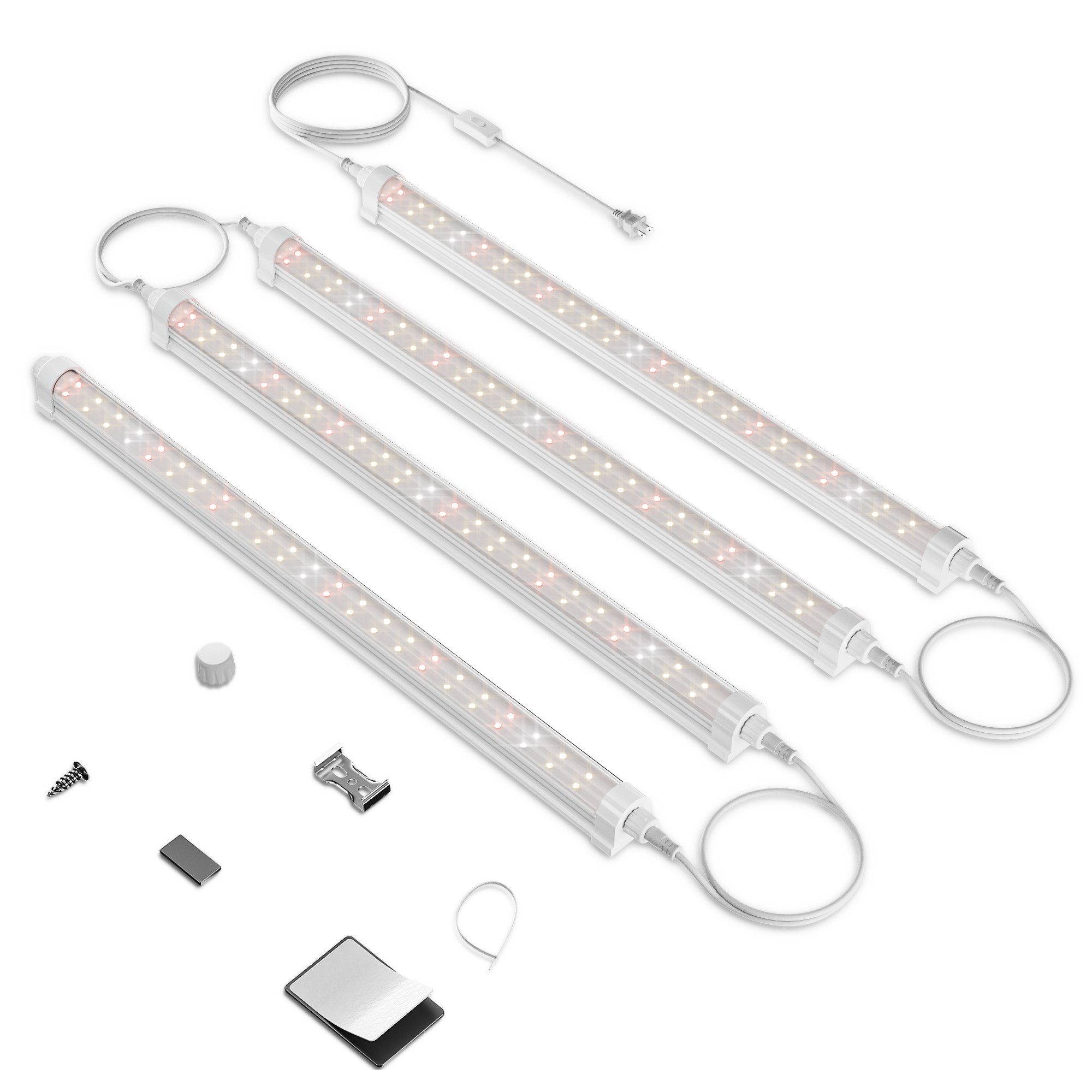Spider Farmer Pflanzenlampe Spider Farmer GlowBar dimmbare LED Leisten, LED fest integriert, GlowBar10D 40W dimmbare LED Leisten 4er Set