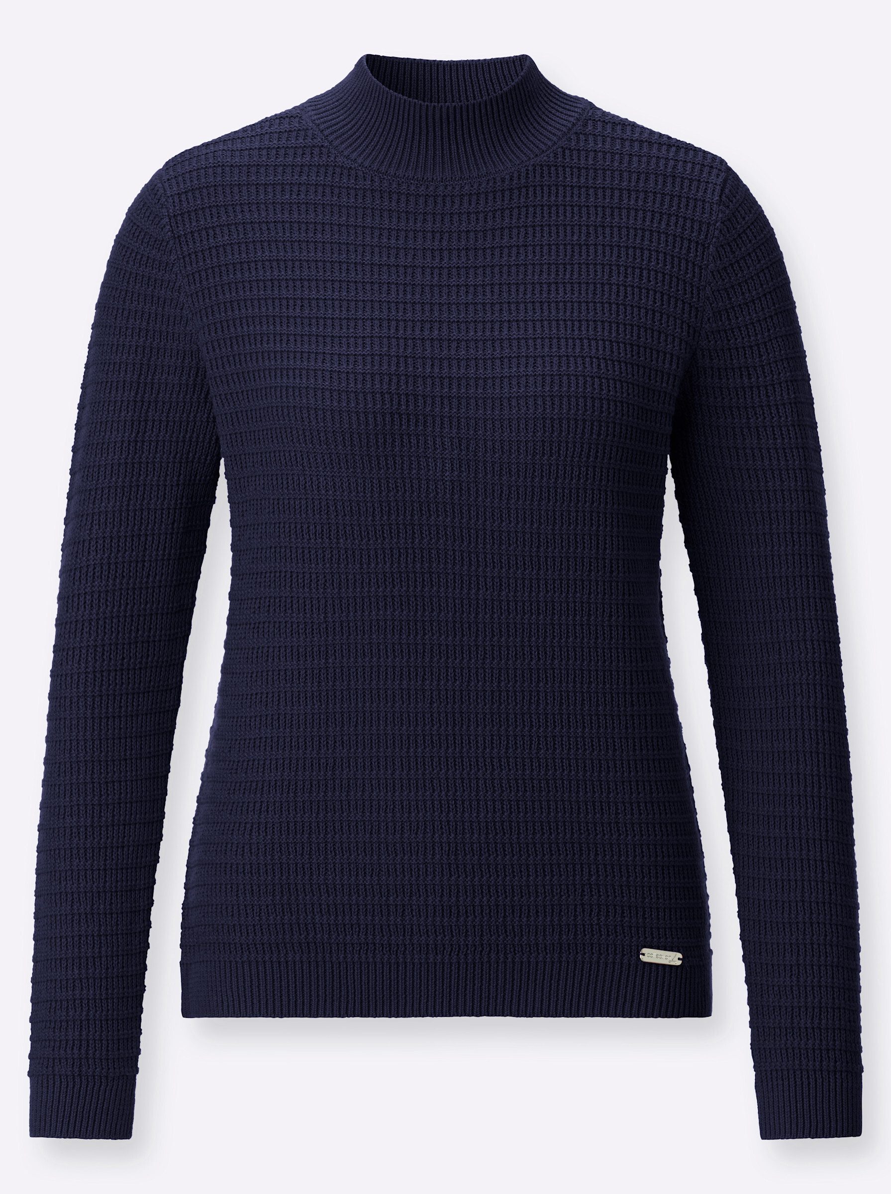 Strickpullover Stehkragen-Pullover Langarm
