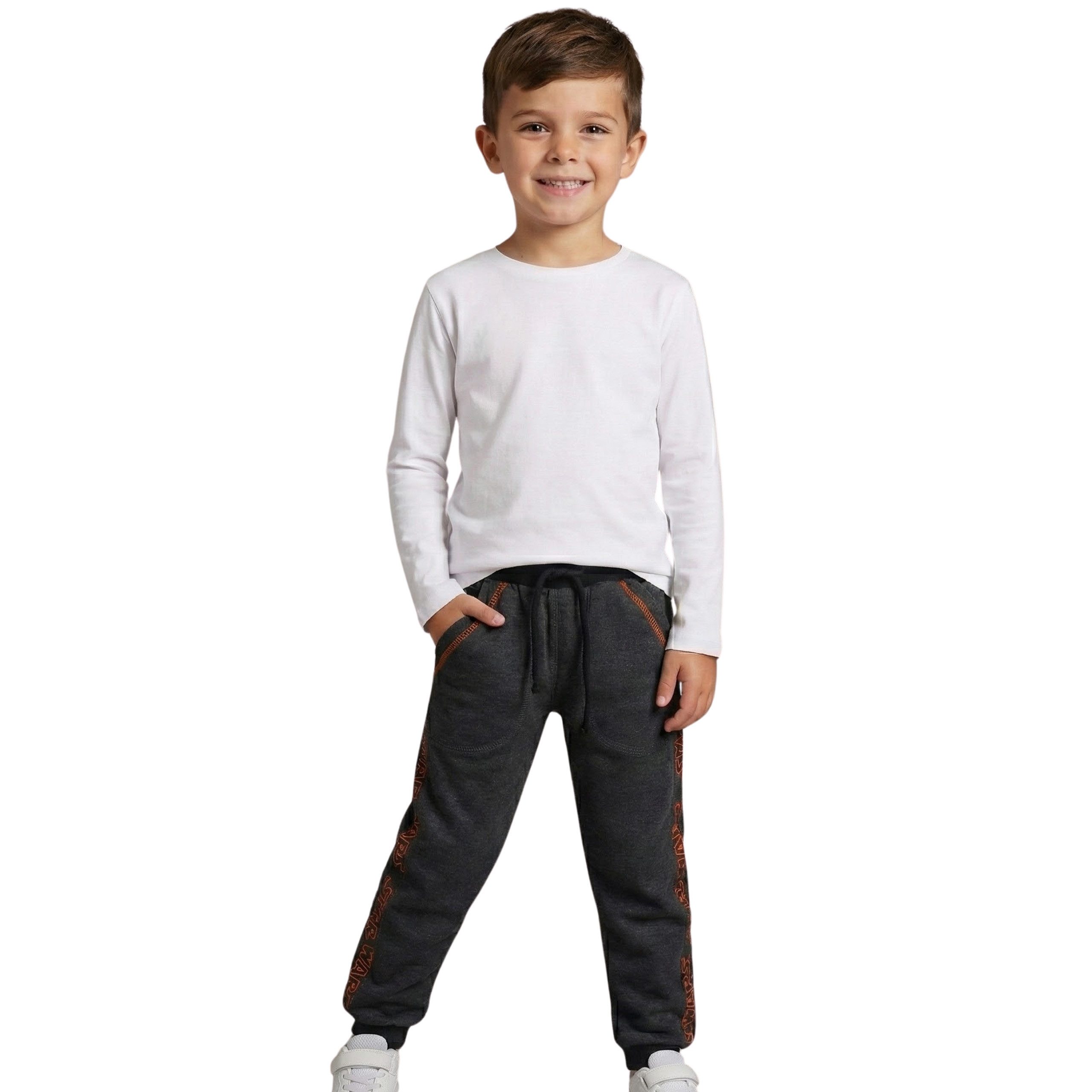 Star Wars Jogginghose STAR WARS Disney Jogginghose Jungen grau bequem mit Bündchen