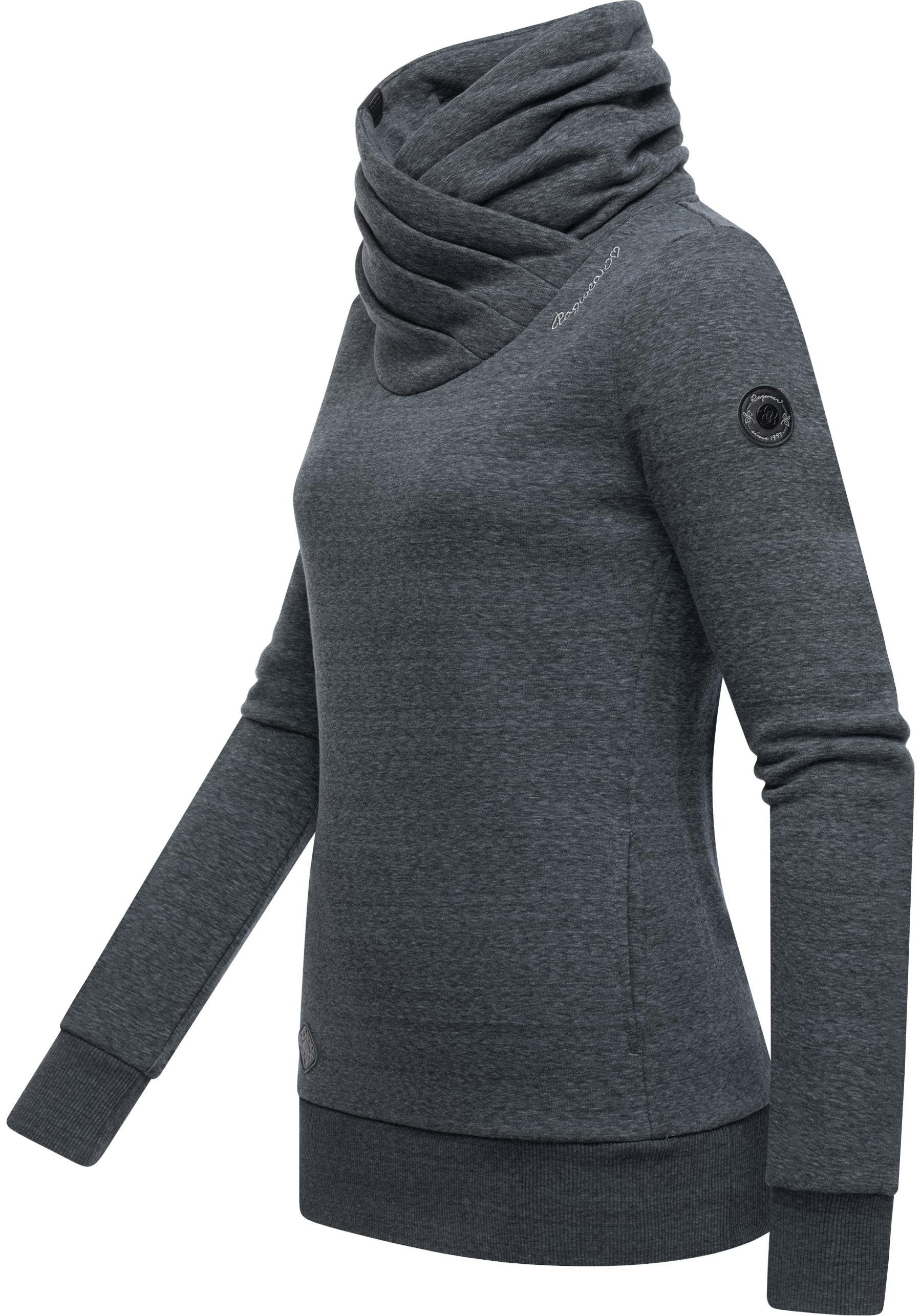 Kaminkragen weicher Sweatshirt dark Intl. Sweater Damen mit Ragwear Anabelka