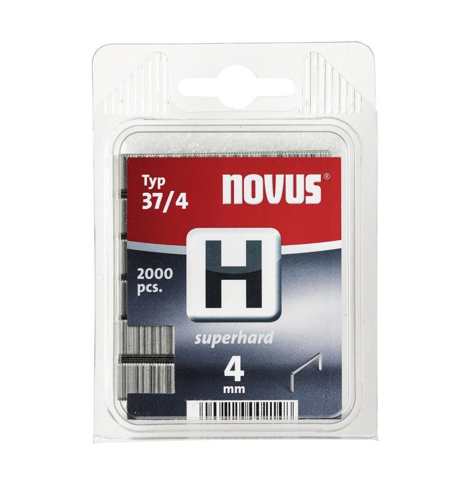 NOVUS Tackerklammer Novus Tackerklammer Typ H 37 4 mm 2000 Stück