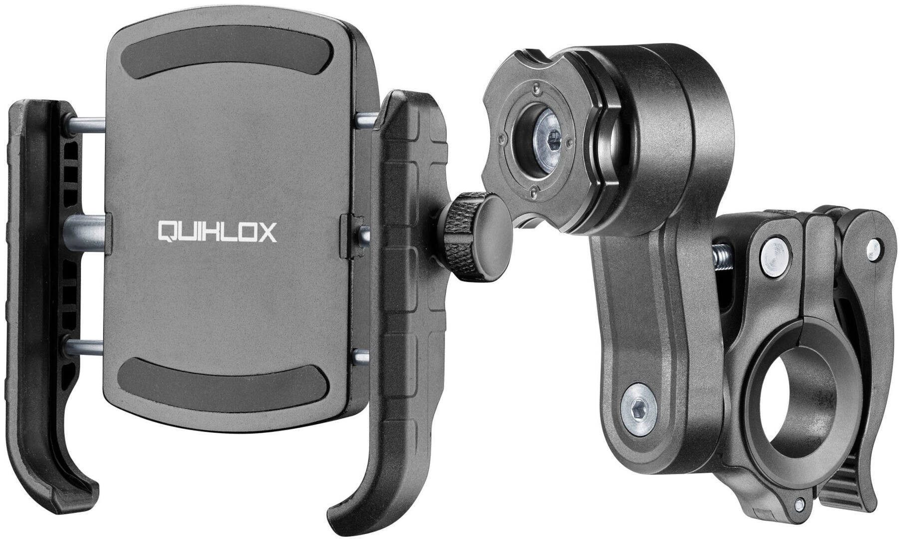 Interphone Quiklox Crab Pro Halter inkl. Aluminiumhalterung für Rundrohr Ø20-30m Motorrad-Navigationsgerät