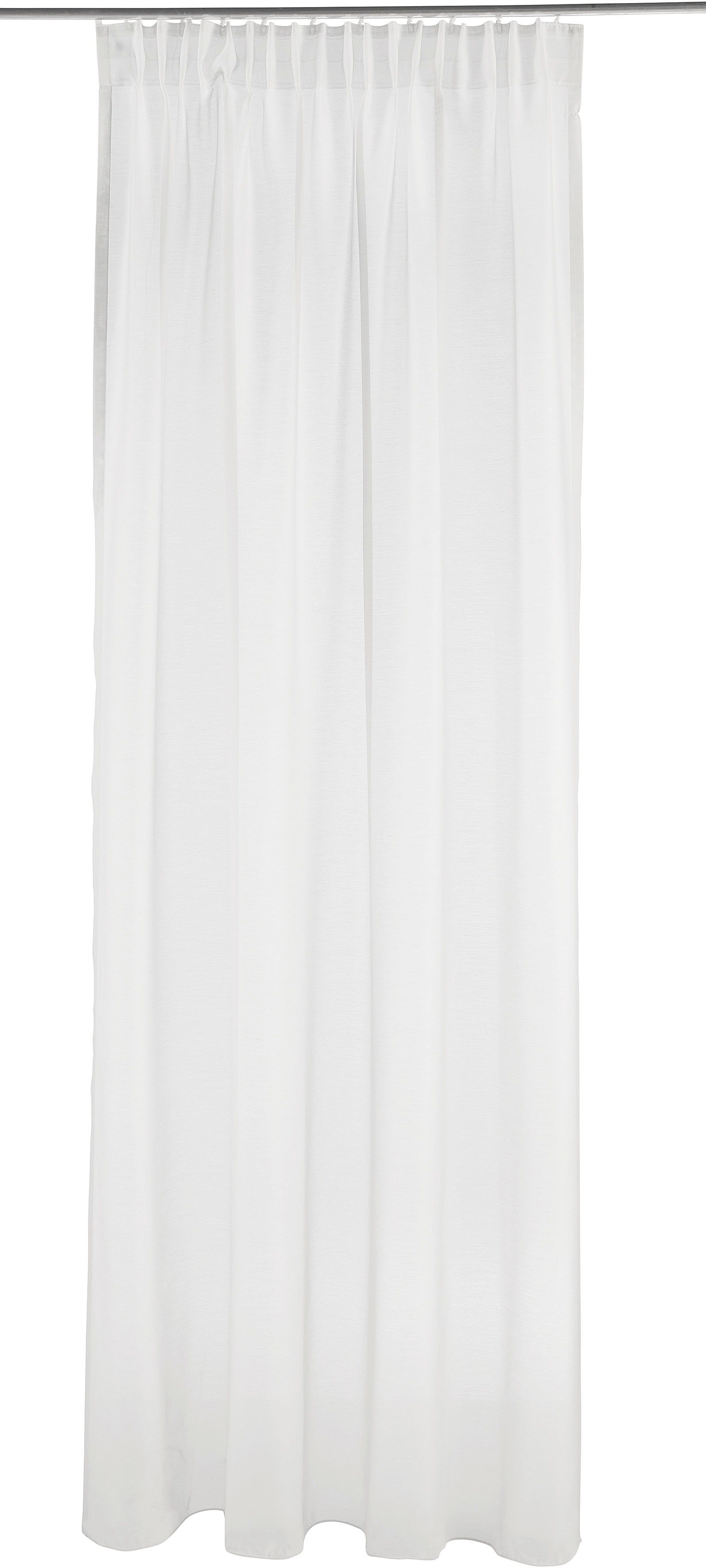 Gardine Batist, (1 verschiedene Polyester, St), Leonique, Größen weiß Multifunktionsband transparent, transparent