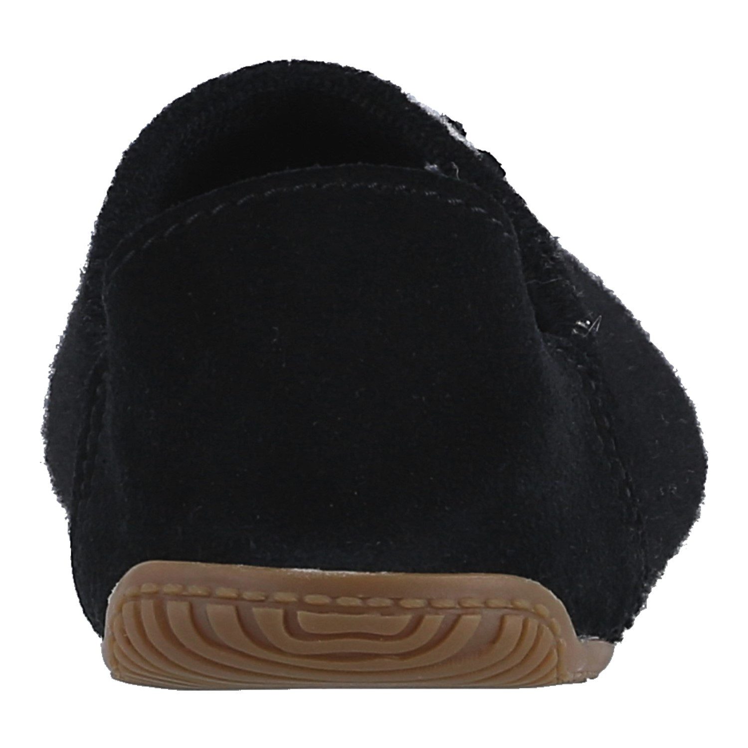 Living Kitzbühel Pantoffel mit Lederkappe (70% Wolle) Schweizer Kreuz schwarz (Große) Hausschuh