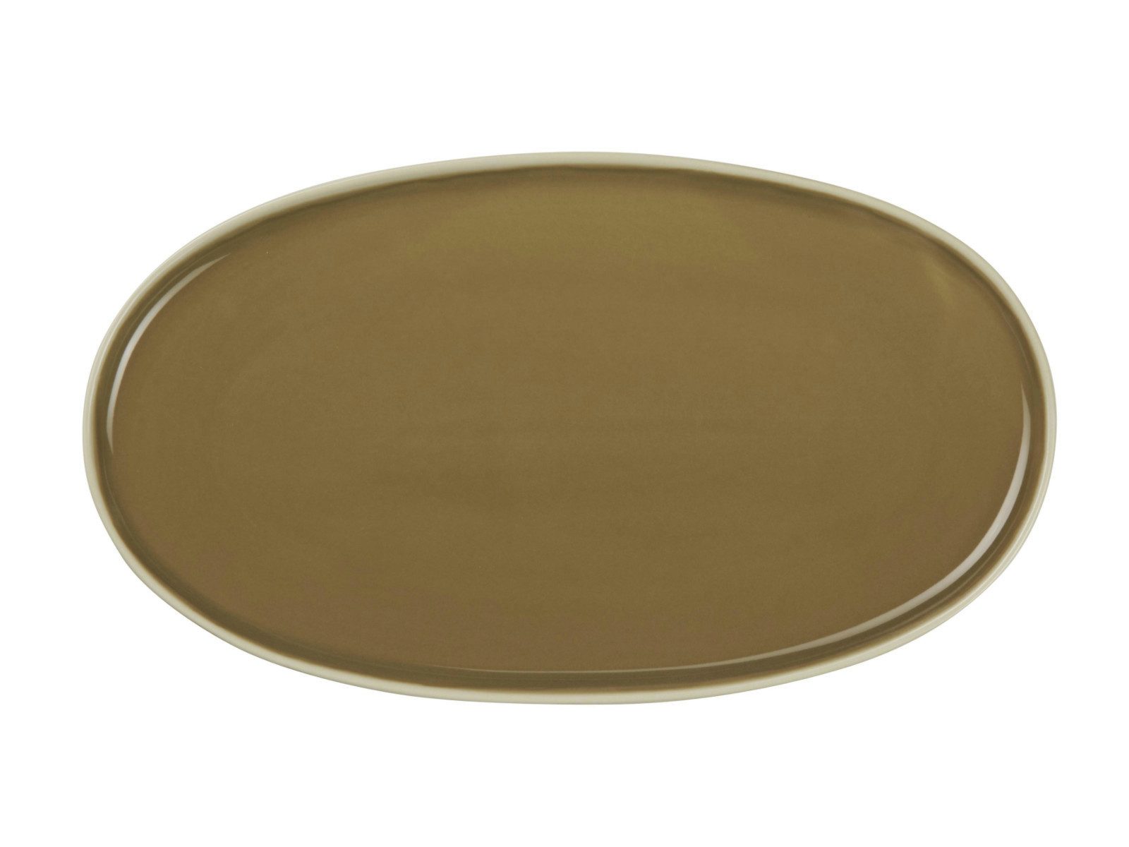 ASA SELECTION Servierplatte semana Platte oval mocha 28,5x16x2,2cm, Steinzeug, (Platten oval)