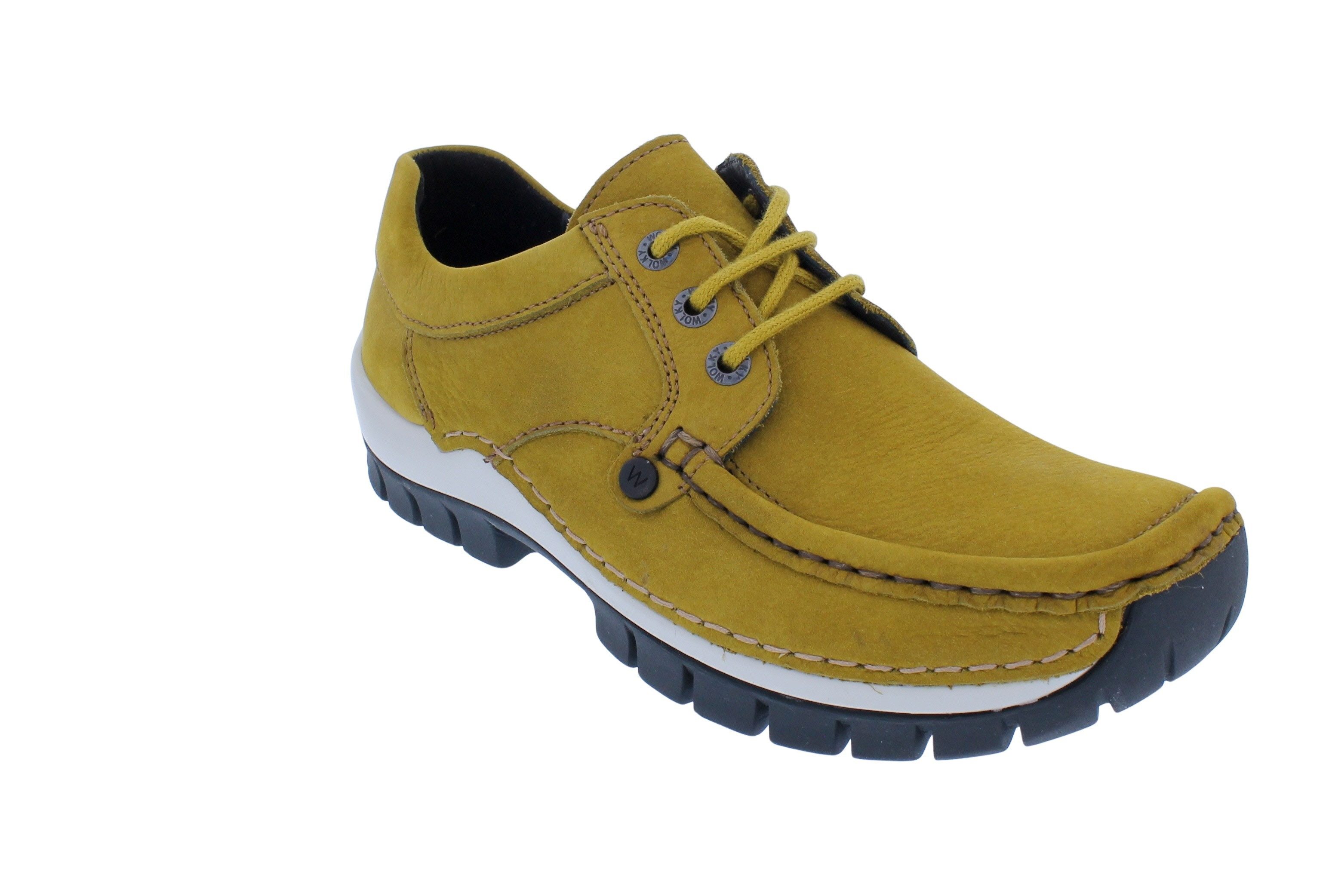 WOLKY Wolky Seamy Fly Halbschuh 0473411-940, Antique Nubuck Leather, Mustard Schnürschuh