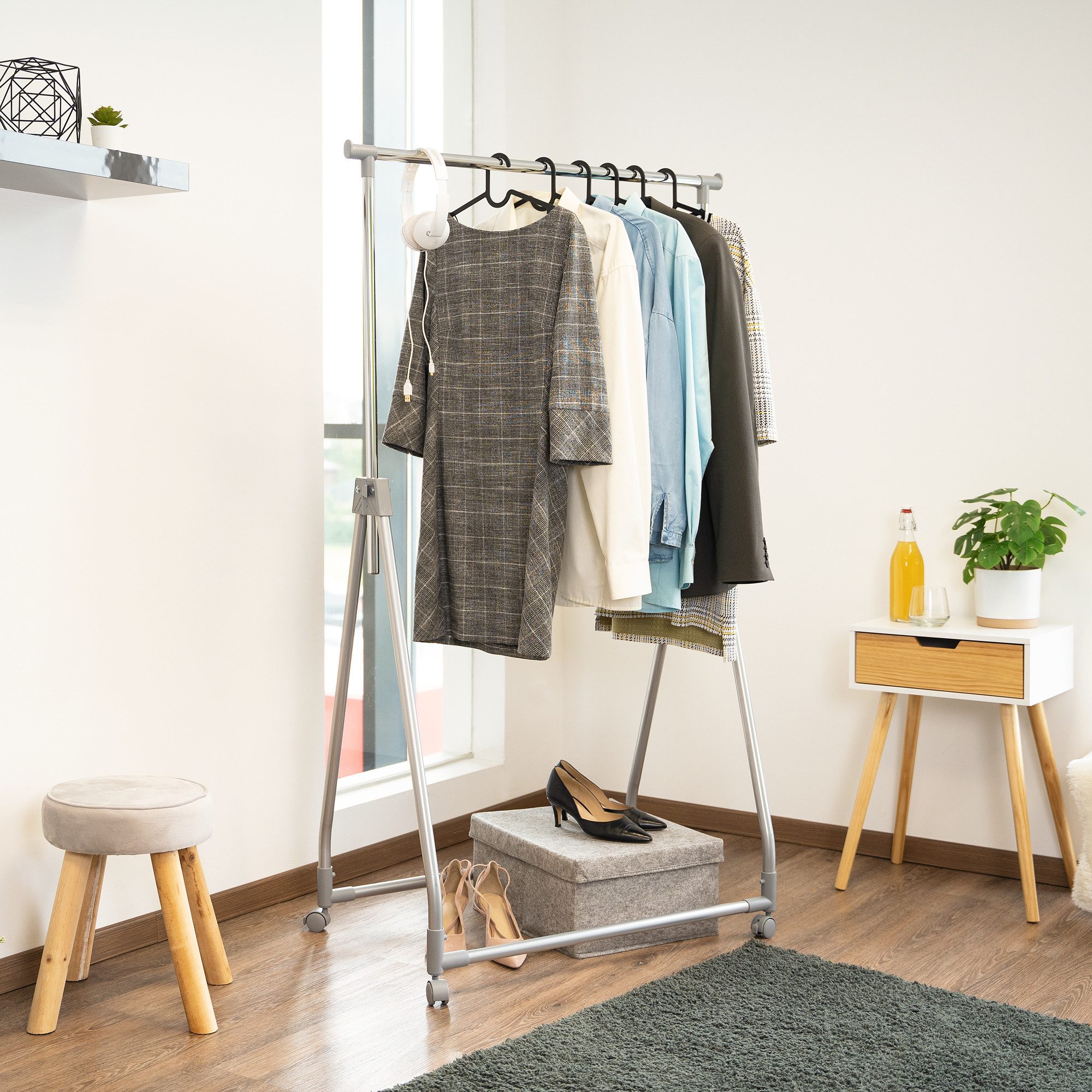 bremermann Kleiderständer Kleiderstange klappbar, Garderobenständer, rollba günstig online kaufen