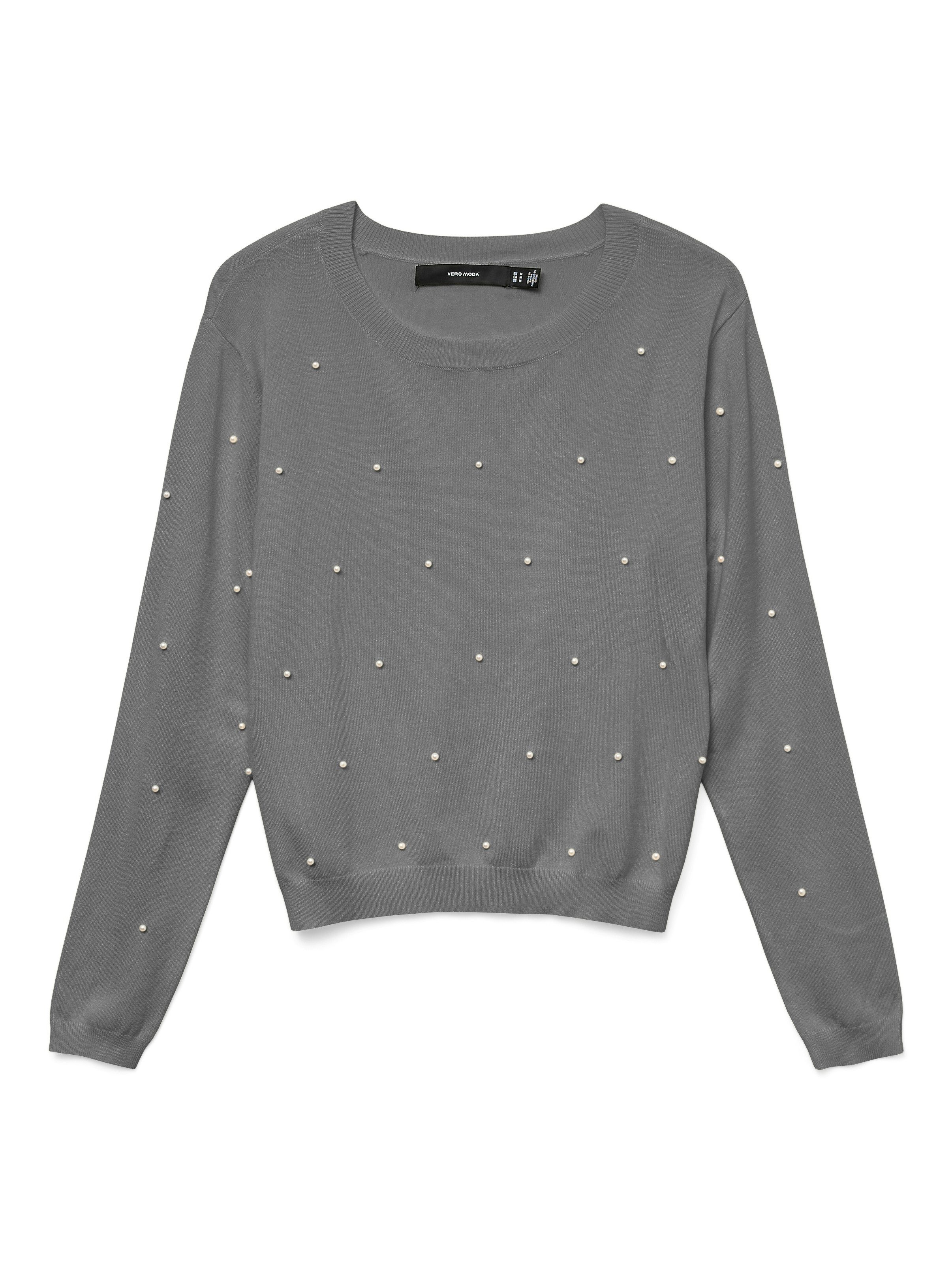 Vero Moda Rundhalspullover VMGLORY PEARL LS O-NECK PULLOVER BOO günstig online kaufen