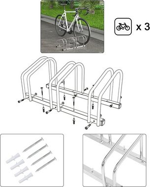 Woltu Fahrradständer (1-St), Fahrradhalterung auf dem Boden Aufstellständer