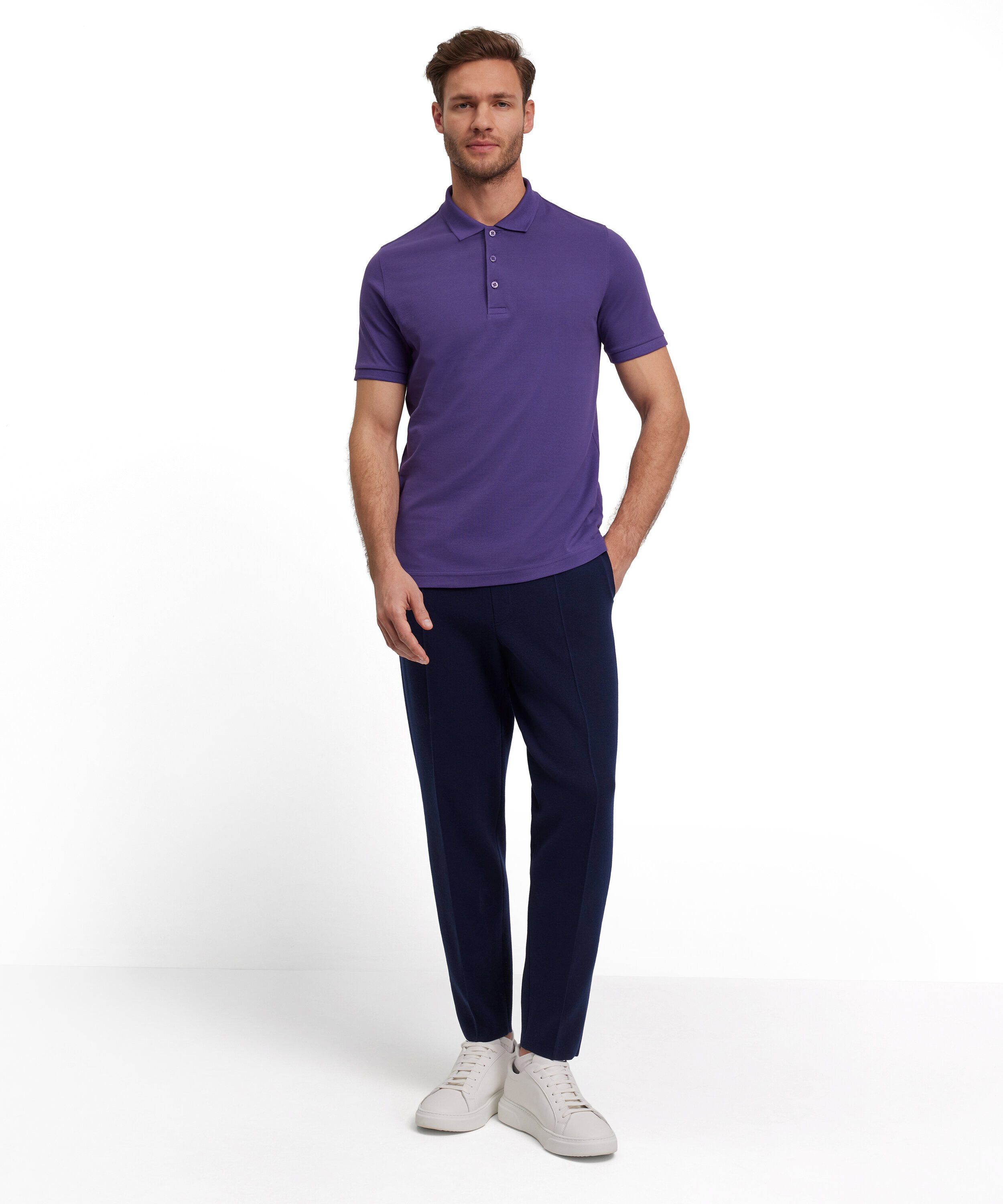 FALKE Poloshirt Polo Shirt aus hochwertiger Pima-Baumwolle (1-tlg., 1) aus hochwertiger Pima-Baumwolle