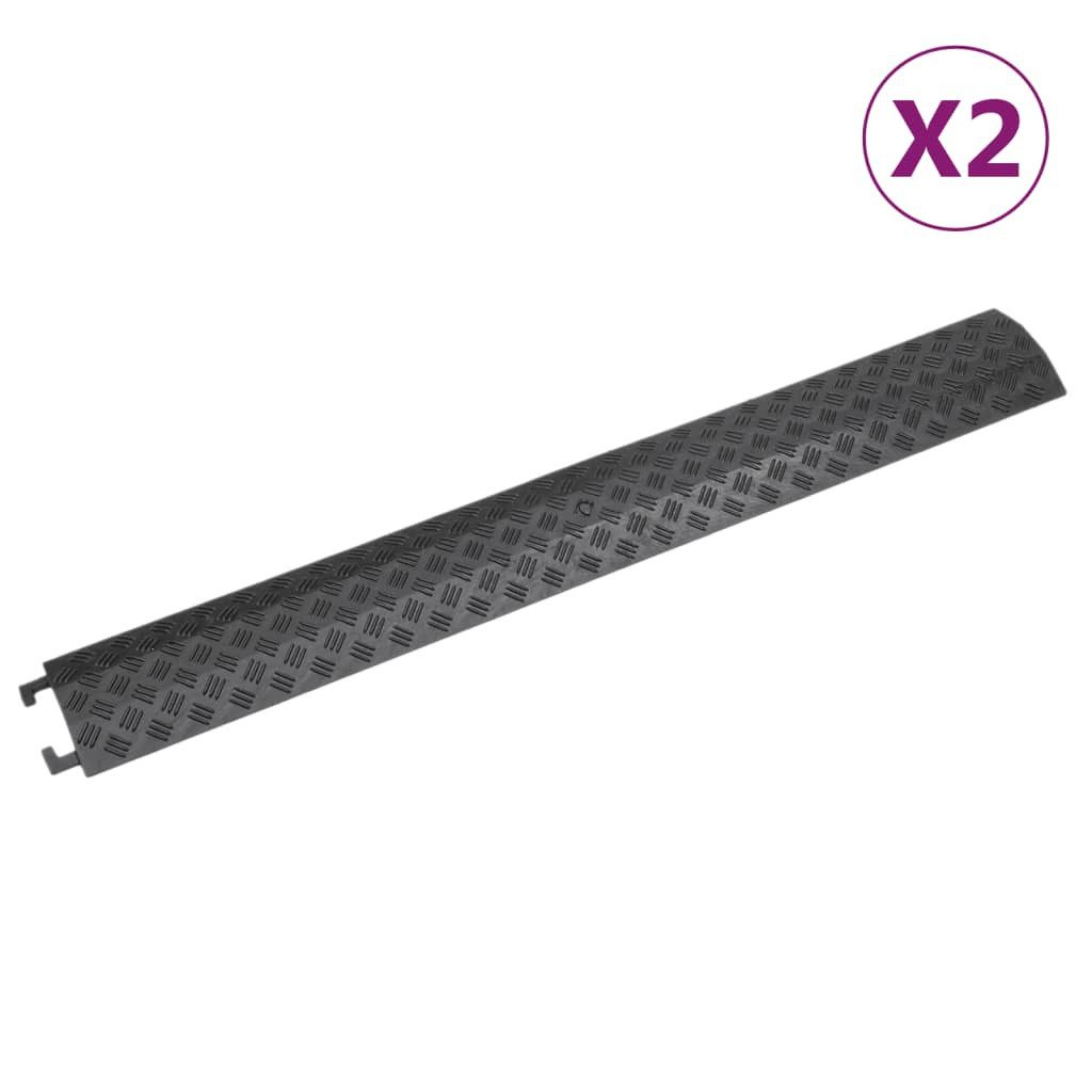 Parkschwelle Kabelbrücken 2 Stk 98,5 cm Schwarz