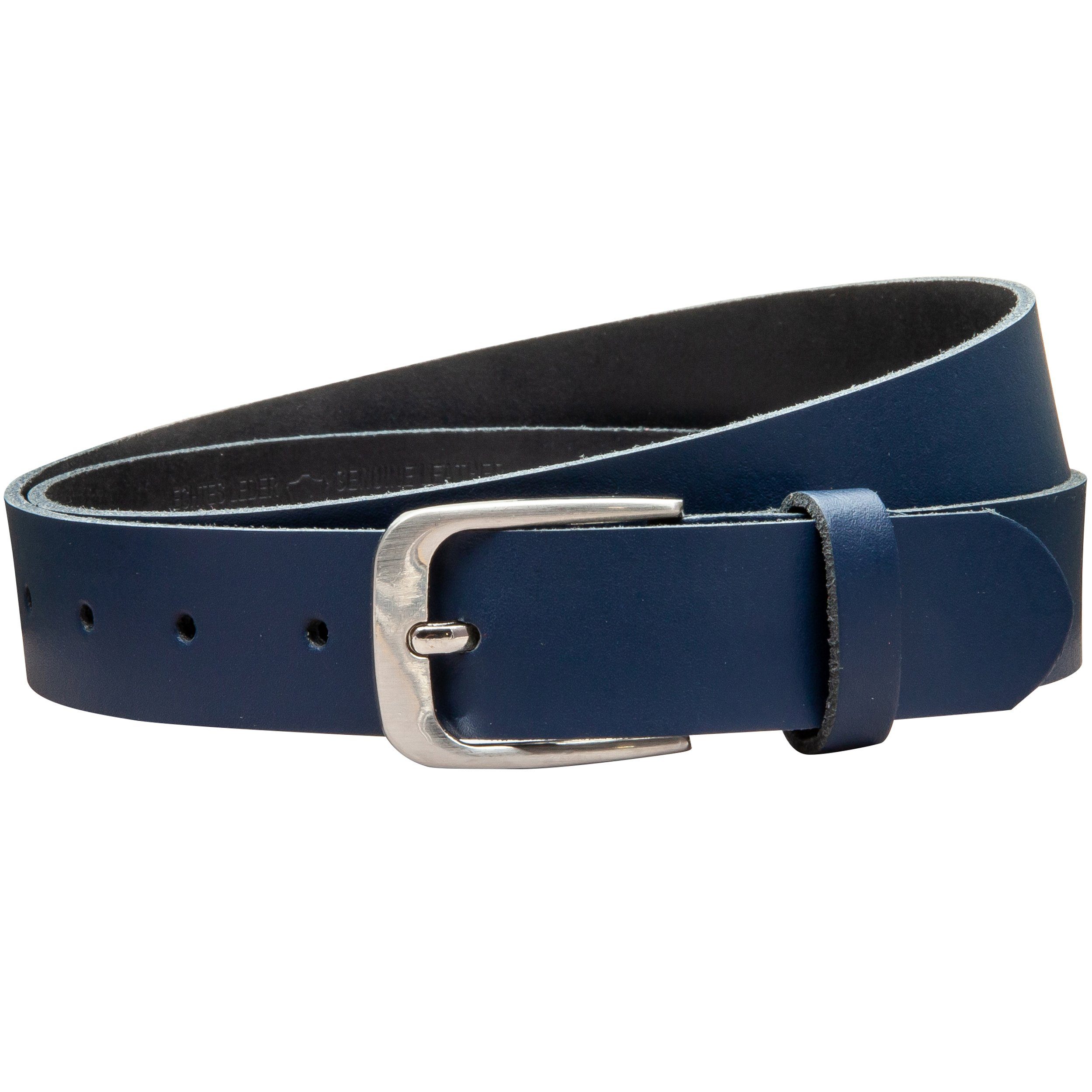 COLOGNEBELT Ledergürtel OM317-SL-Dunkelblau MADE IN GERMANY, Dunkelblau Kür günstig online kaufen