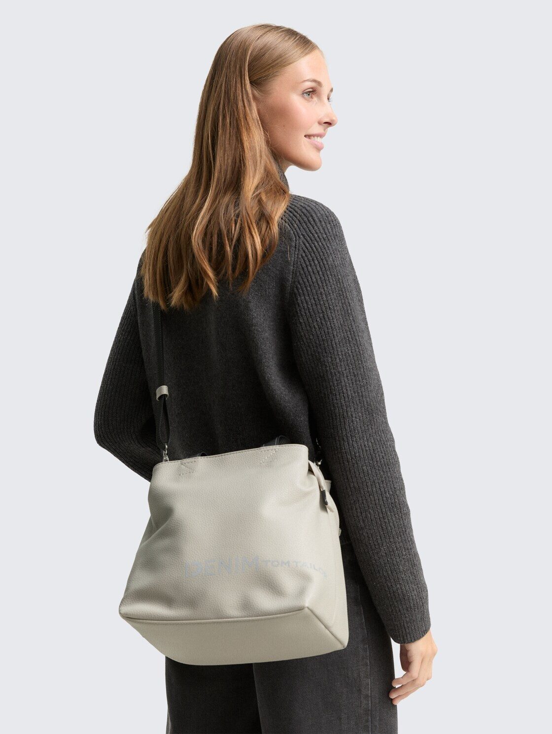 TOM TAILOR Denim Shopper Bags, TTMARLOW S Shopper mit reflektierendem Logo-Print