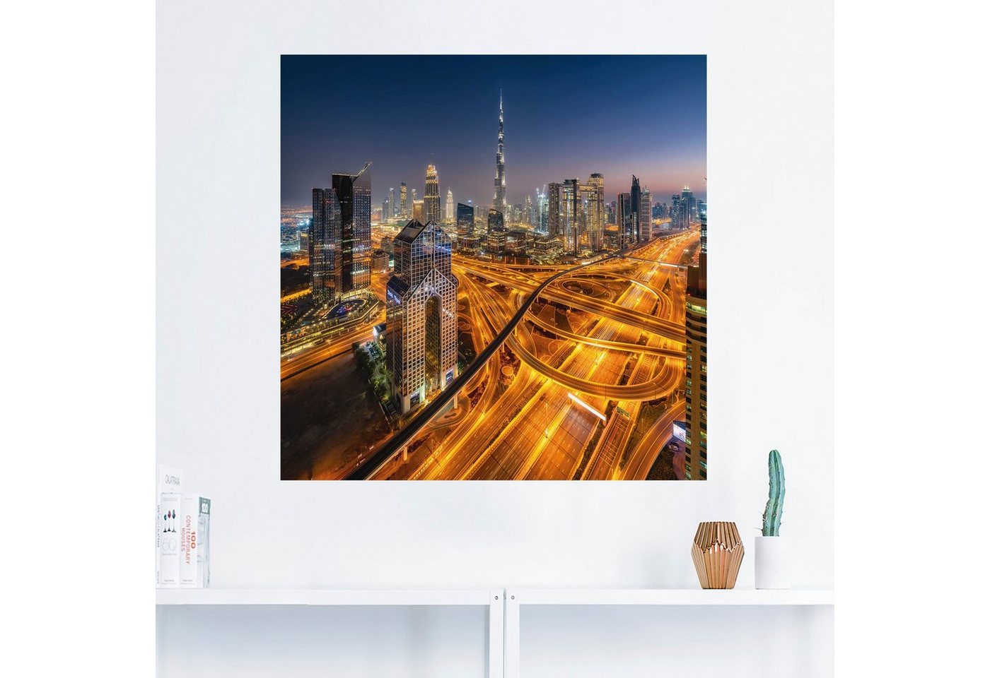 Artland Wandbild »Skyline Dubai«, Bilder von Asien (1 Stück), in vielen Größen & Produktarten - Alubild / Outdoorbild für den Außenbereich, Leinwandbild, Poster, Wandaufkleber / Wandtattoo auch für Badezimmer geeignet-HomeTrends