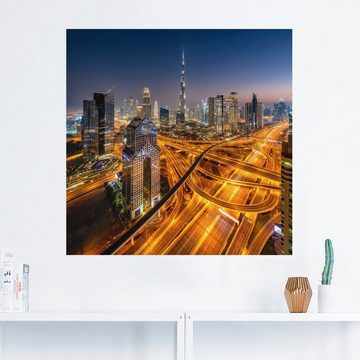 Artland Wandbild Skyline Dubai, Bilder von Asien (1 St), als Alubild, Outdoorbild, Wandaufkleber in verschied. Größen