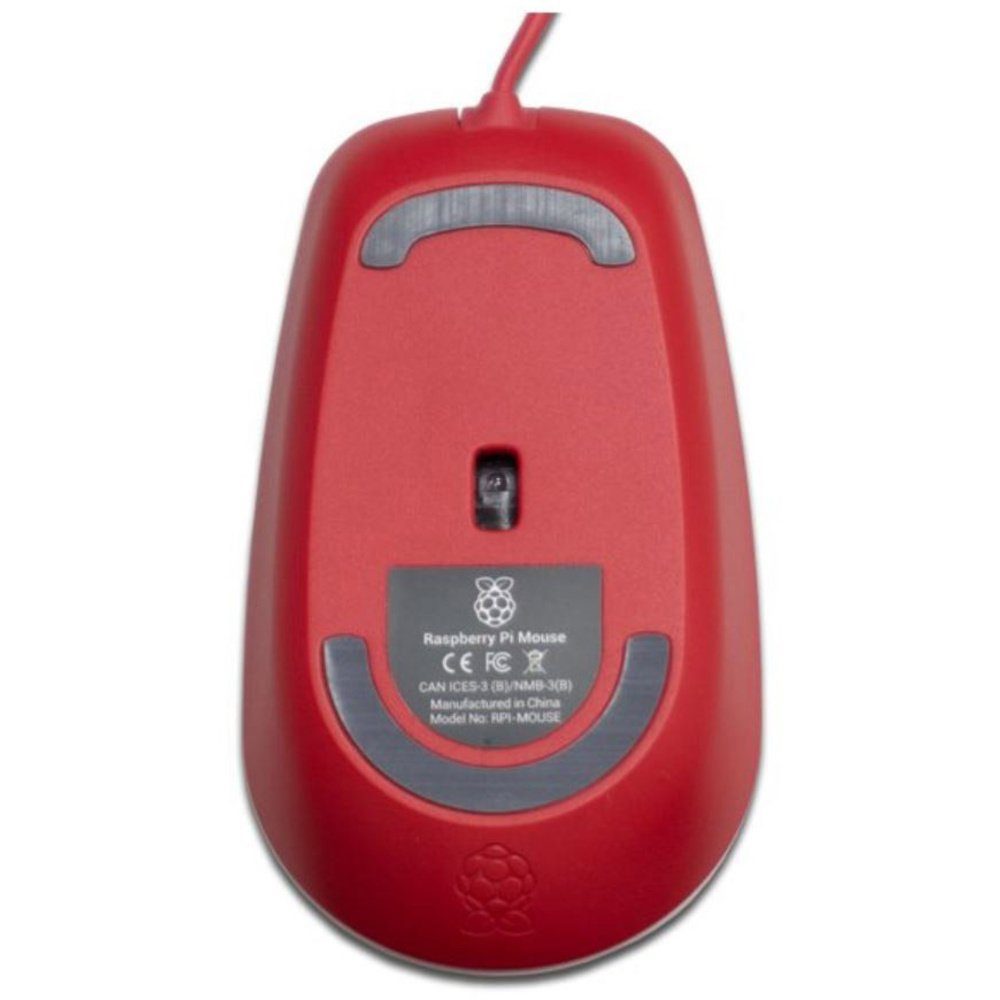 Raspberry Pi Foundation Raspberry Pi® Mouse 2 Maus USB Optisch Weiß, Rot 3 Tasten Mäuse