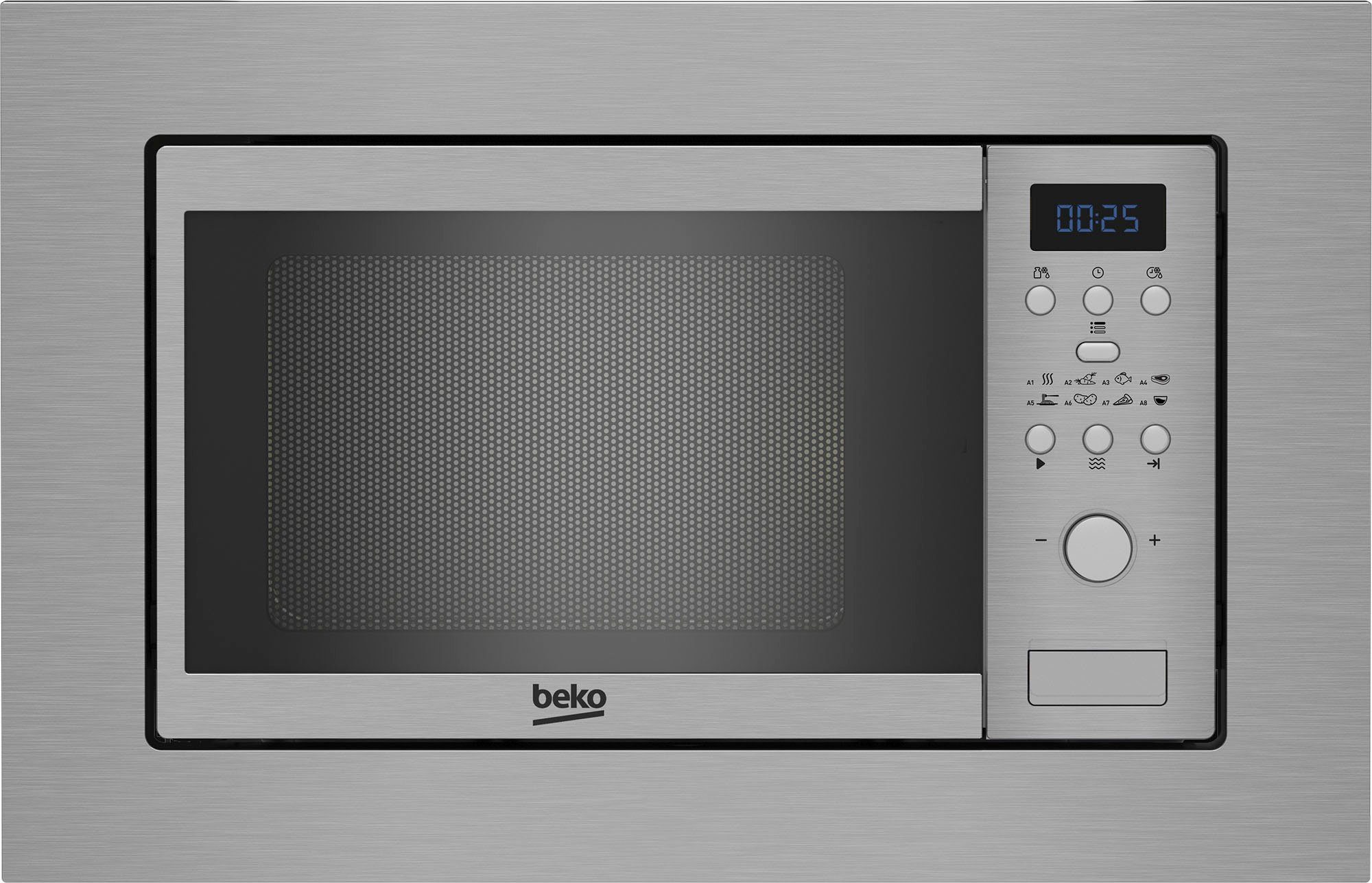 BEKO Einbau-Mikrowelle BMOB17131X, Mikrowelle, 17 l, 8 Automatikprogramme und 5 Leistungsstufen