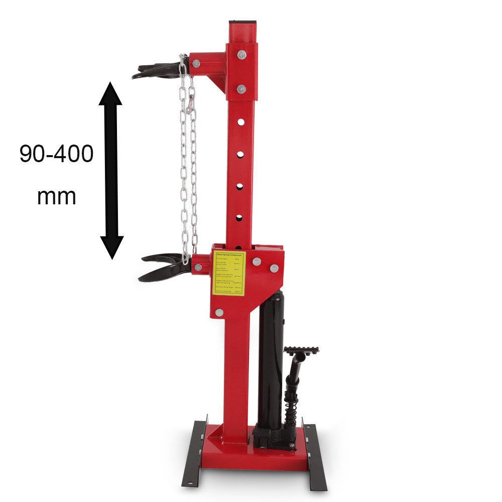 Bituxx Demontagewerkzeug Federbeinspanner Hydraulisch 3T Rot, B: 35 cm, L: 34 cm, (MS-19529)