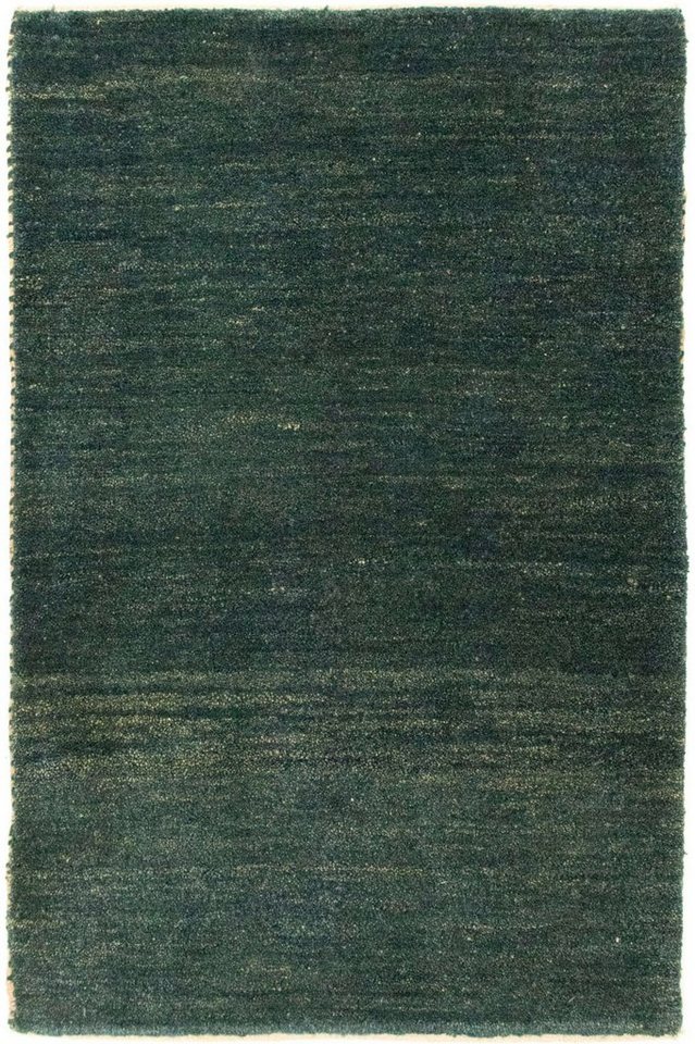 Wollteppich »Gabbeh Teppich handgeknüpft blau«, morgenland, rechteckig, Höhe 18 mm, handgeknüpft-HomeTrends