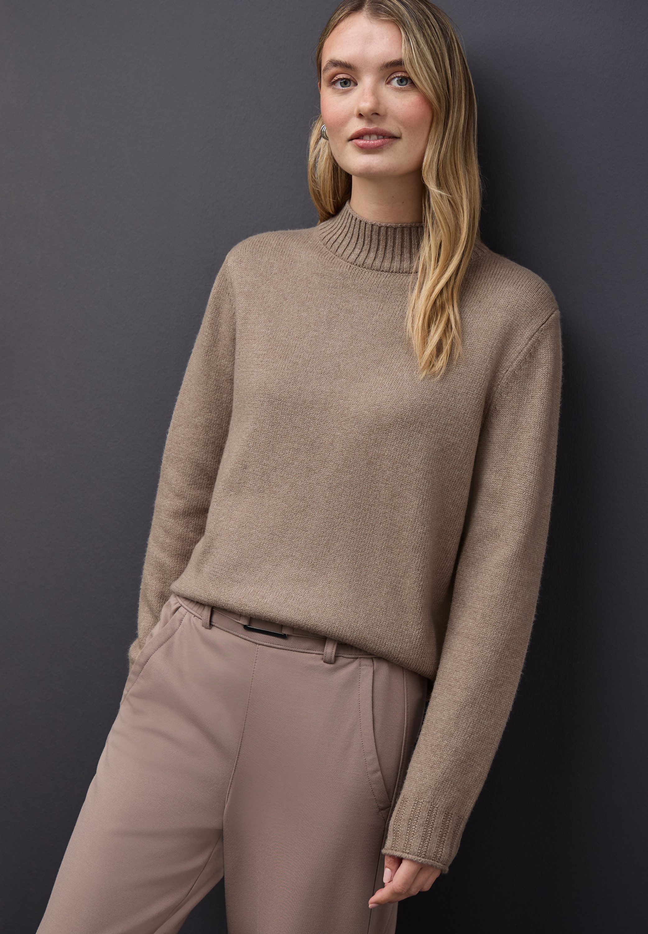 STREET ONE Rollkragenpullover mit Rippbündchen