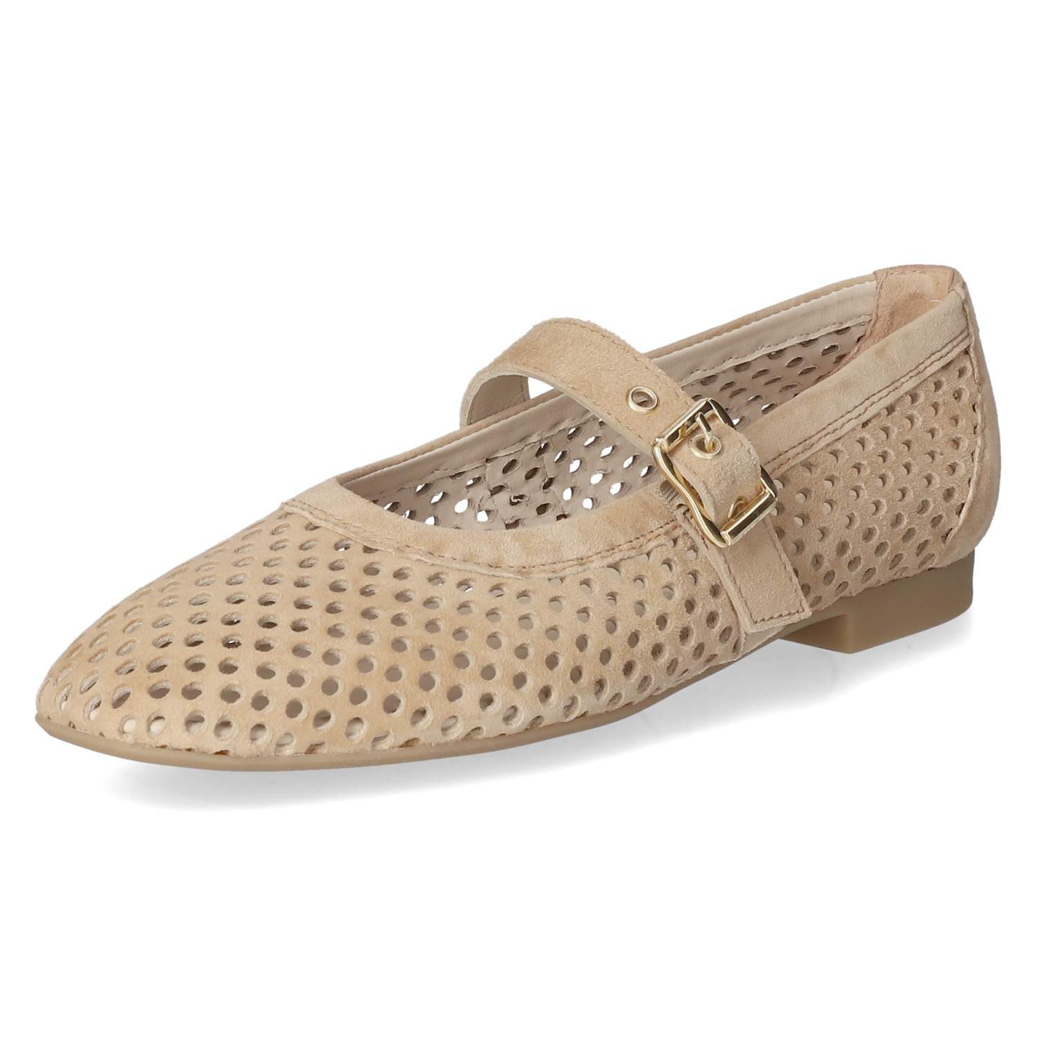 Paul Green Paul Green 1213-009 Damen Rauleder beige Ballerina günstig online kaufen