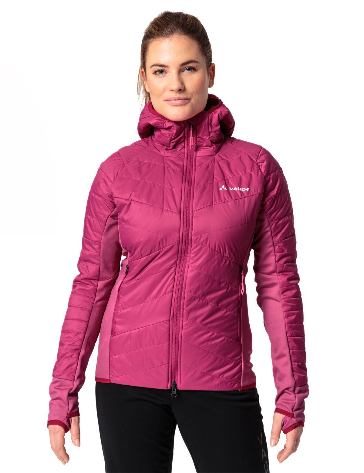 VAUDE Outdoorjacke Jacket rich Sesvenna kompensiert IV pink Klimaneutral (1-St) Women's