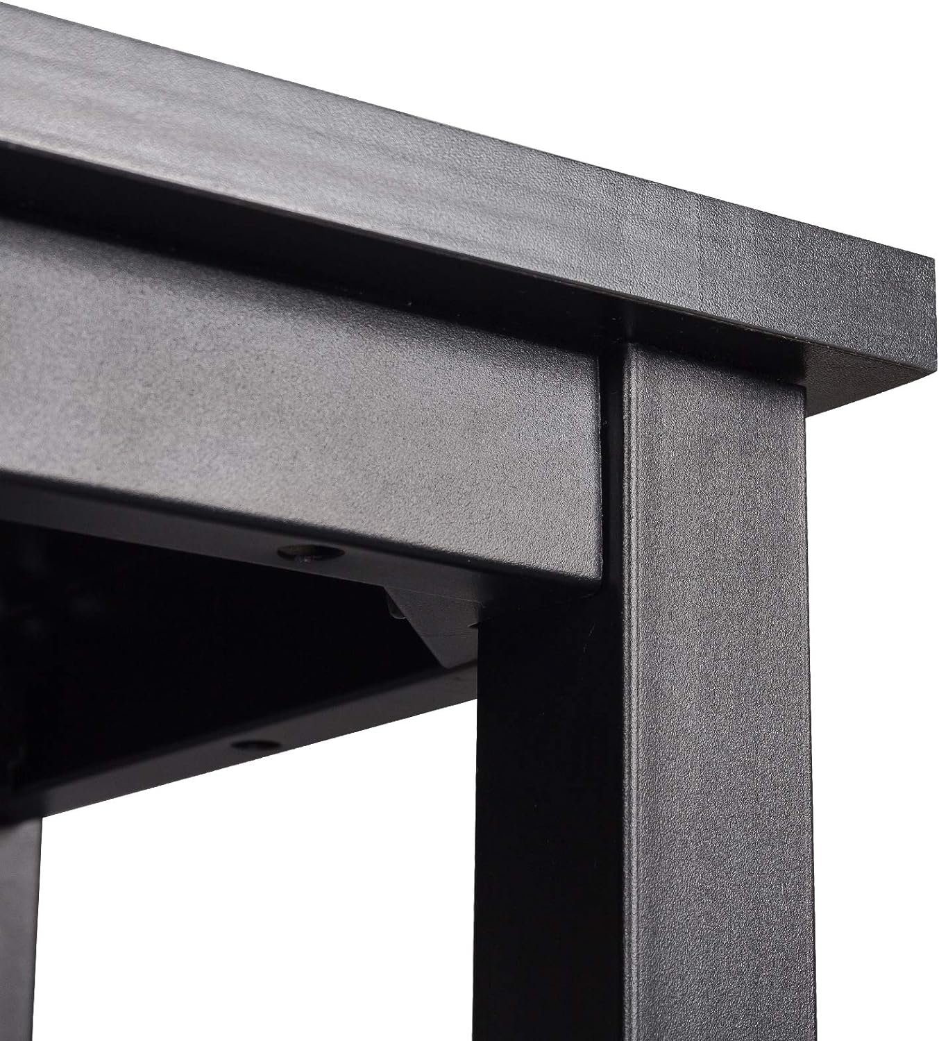Woltu aus schwarz 120x40x100cm Schwarz | Tischplatte Metallgestell, (1-St), Bartisch MDF,