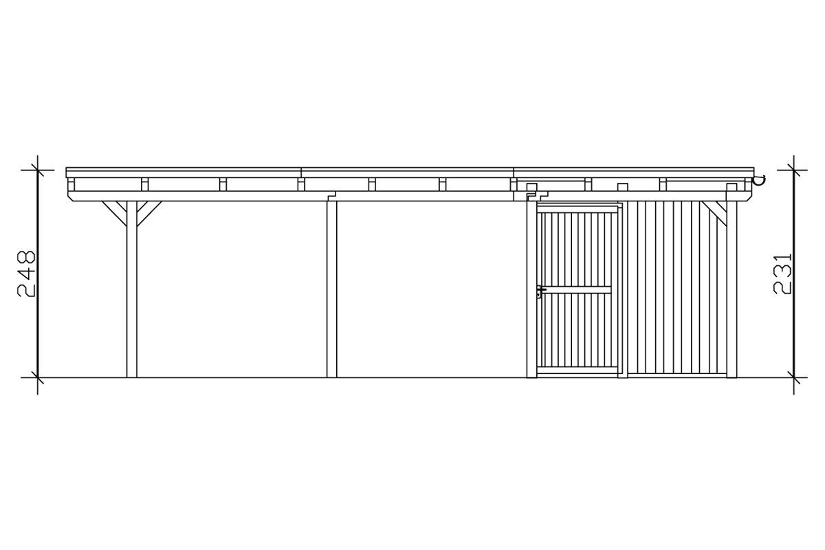 Skanholz Doppelcarport BxT: cm, cm 223 Emsland, 613x846 Einfahrtshöhe