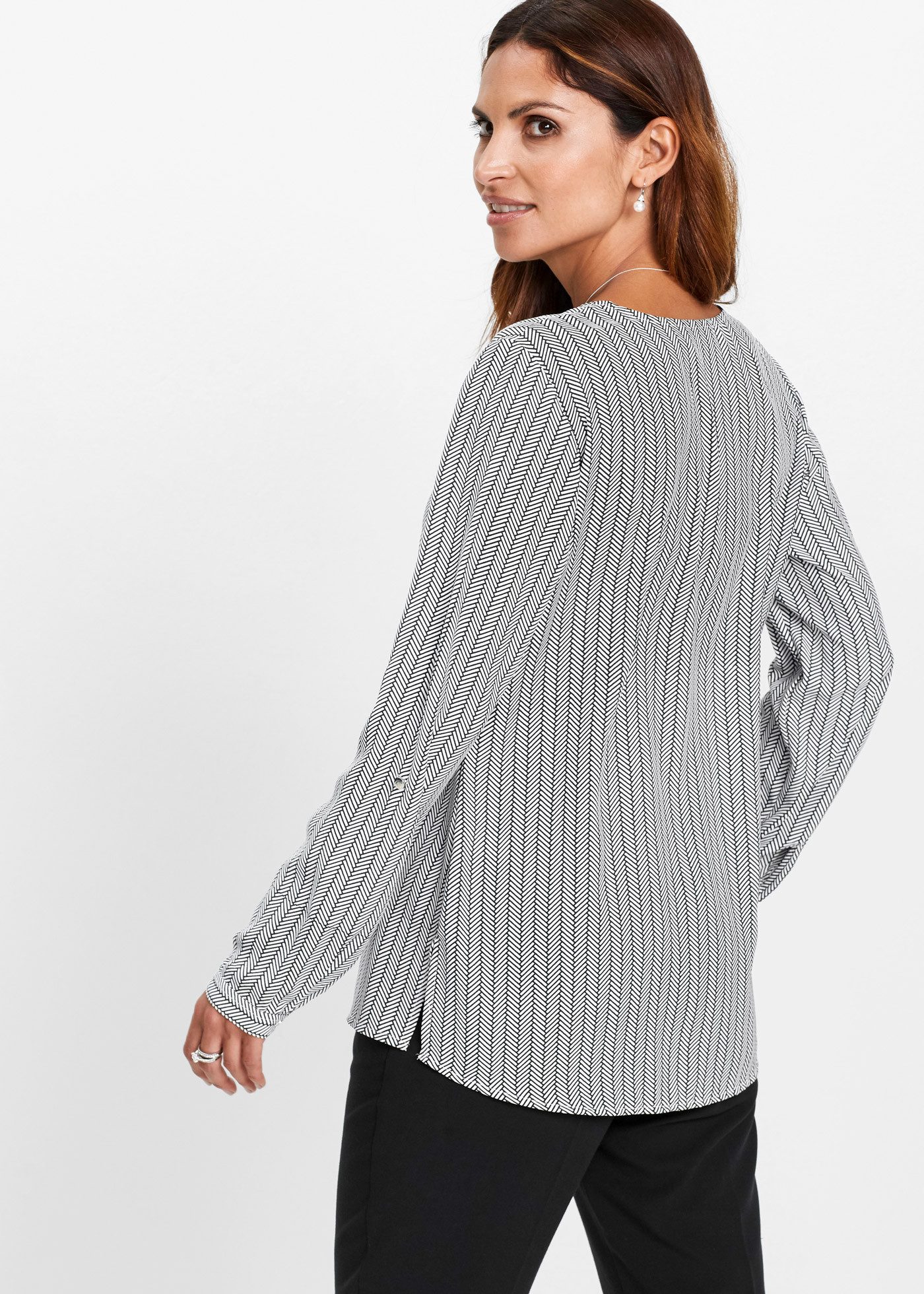 bonprix Tunika eleganter Stil, gerade Passform, mit V-Ausschnitt, aus Polyester