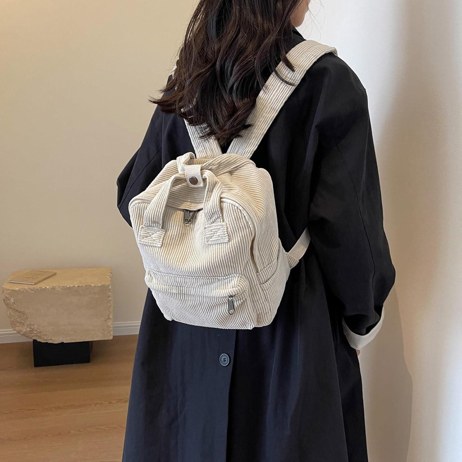 LuxusKollektion Cityrucksack Damen Rucksack Cord Cityrucksack günstig online kaufen