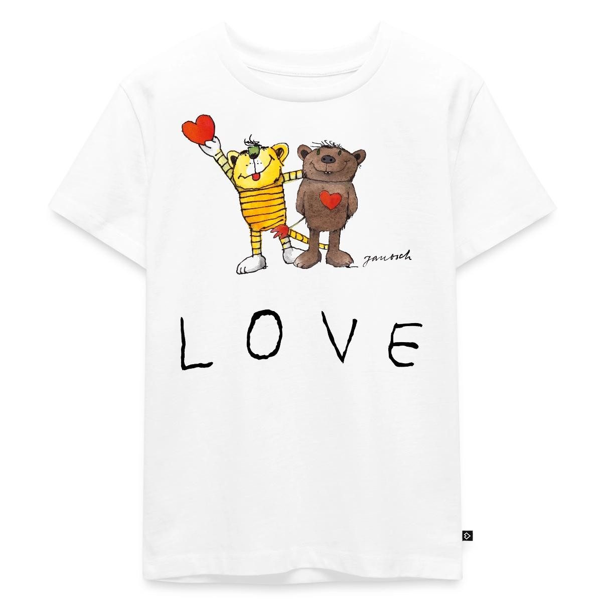 T-Shirt Janosch Bär Tiger Love Liebe Kinder Premium T-Shirt