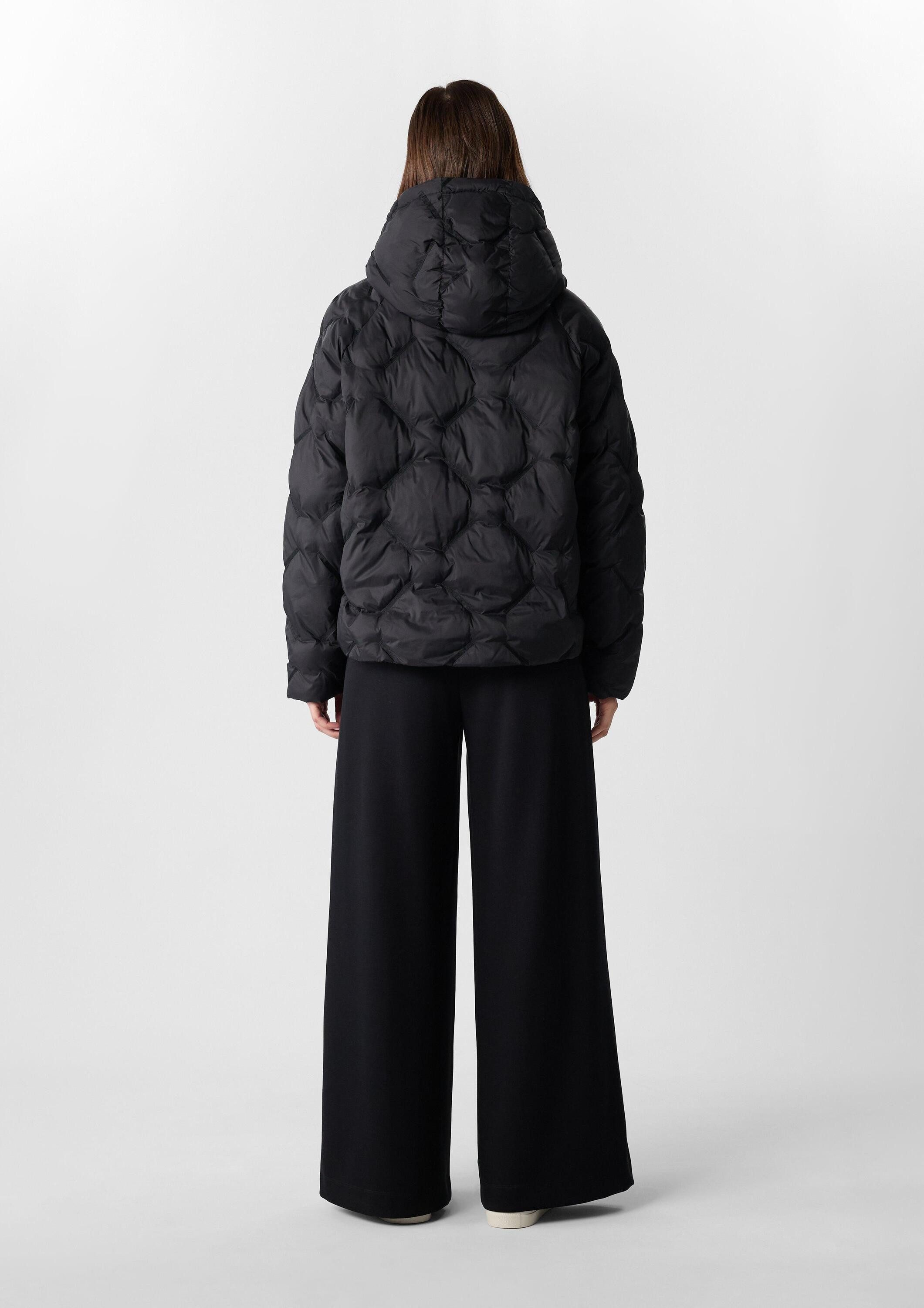 comma Winterjacke Outdoor-Jacke Gesteppte Pufferjacke mit Stehkragen und Kapuze