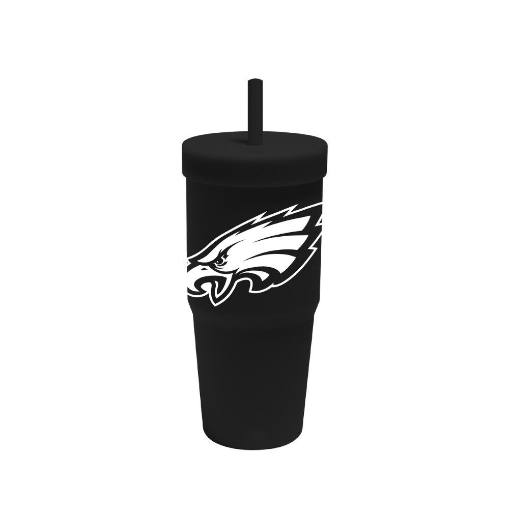 Philadelphia Eagles Glas Philadelphia Eagles Silicon Glass W/Straw & Lid