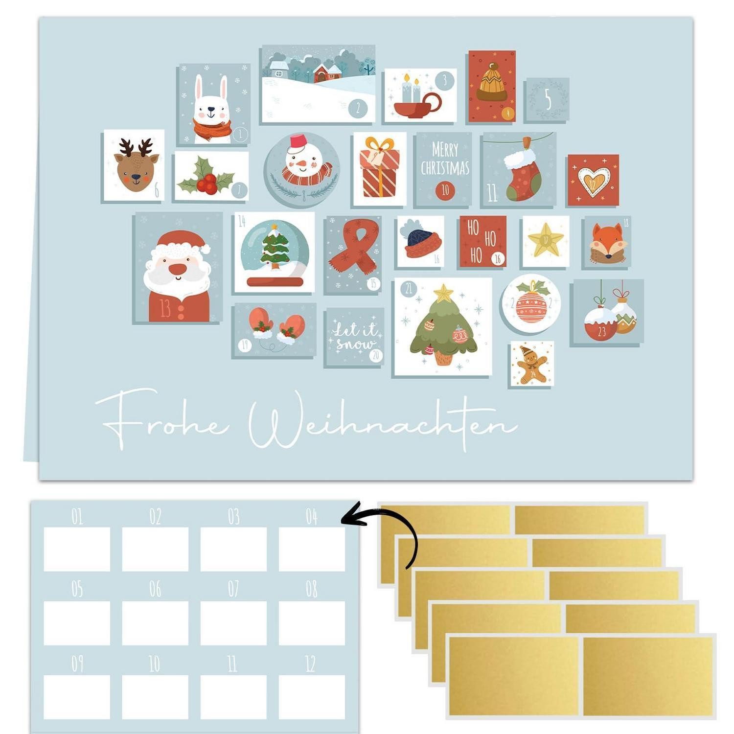 LuxusKollektion DIY-Adventskalender Rubbellos Adventskalender DIY 2026 DIN A4