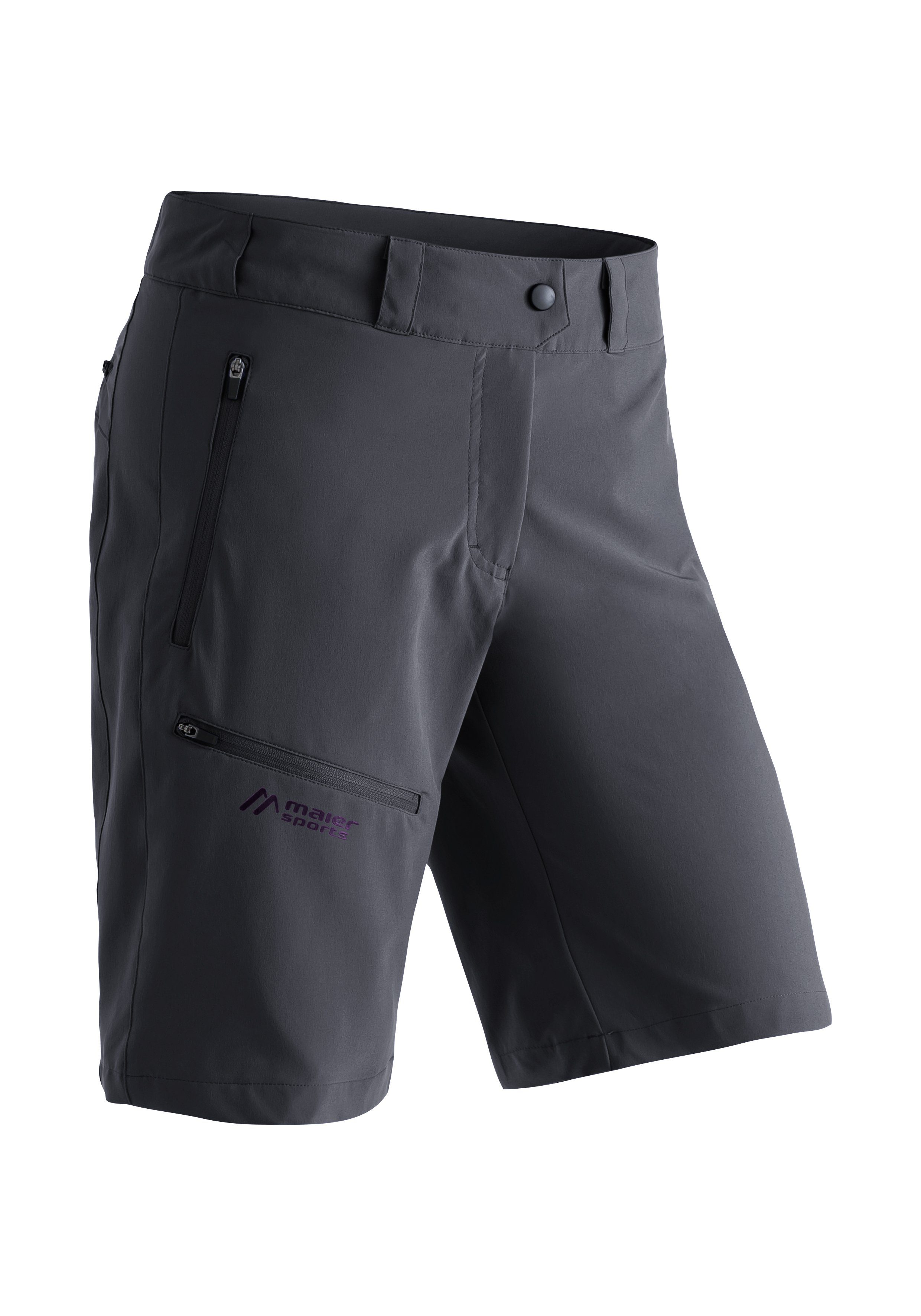 Short Maier Latit W elastischem aus Sports Funktionsshorts schwarz Material Nachhaltige Funktionsshort