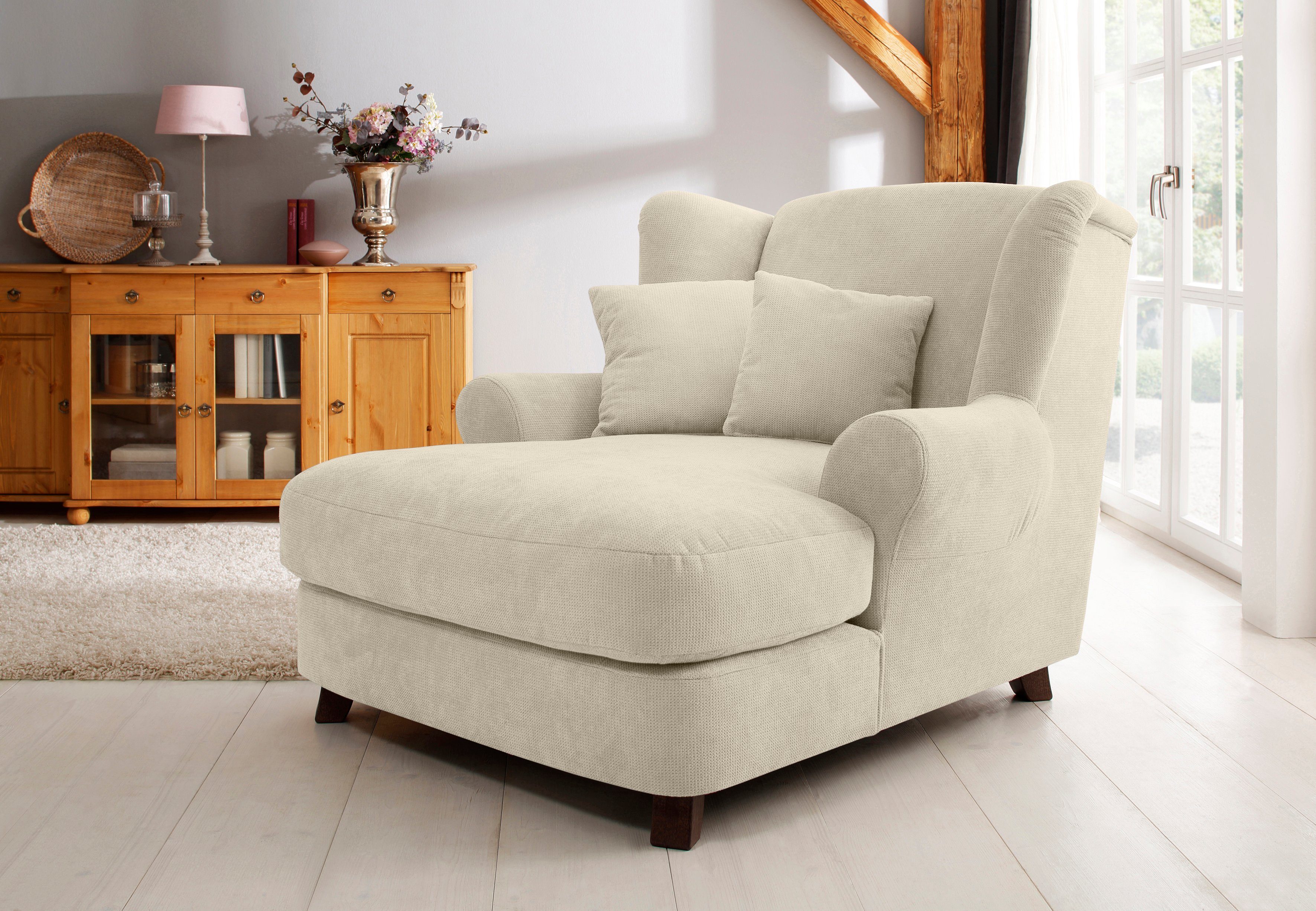 Home affaire XXL-Sessel Oase, Mega-Sessel XXL, Ohrensessel incl. Zierkissen, Love-Seat