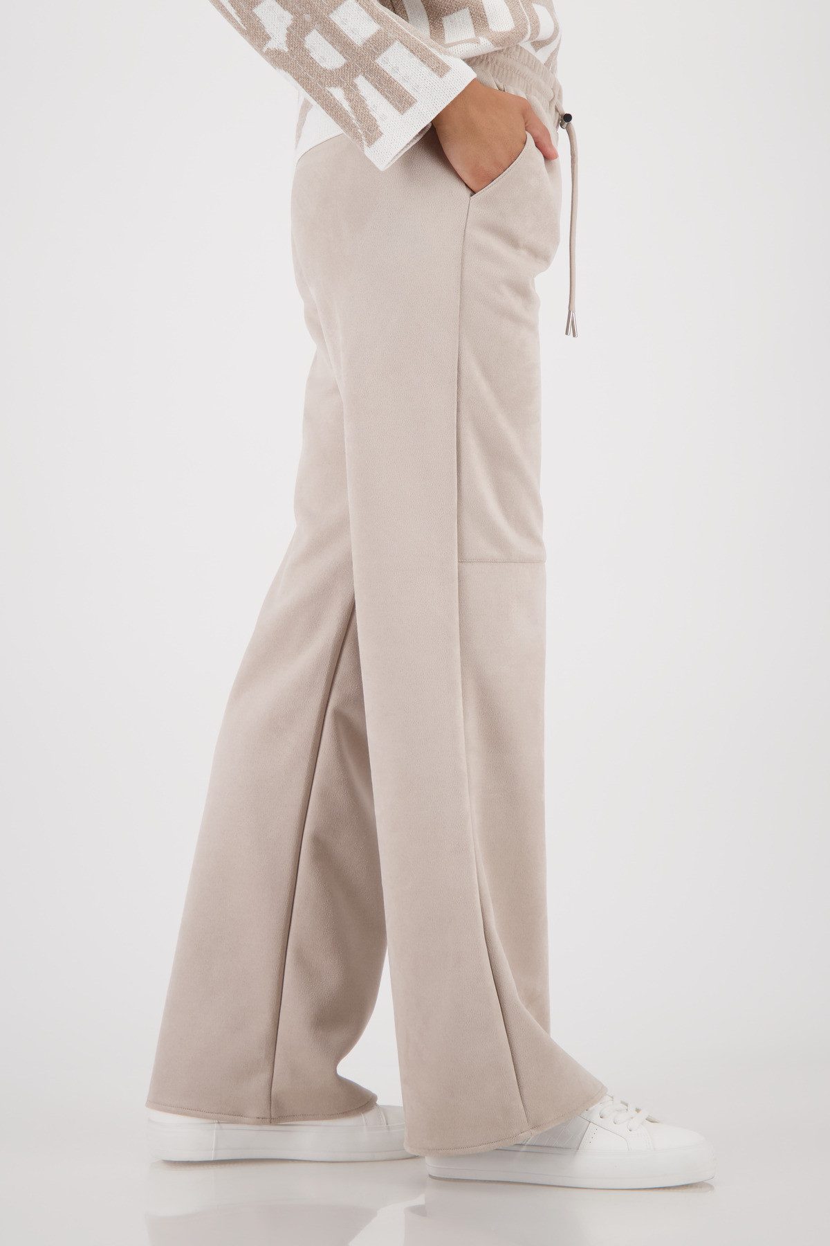 Monari Jogger Pants Hose Velours 83cm Regular fit, Straight leg