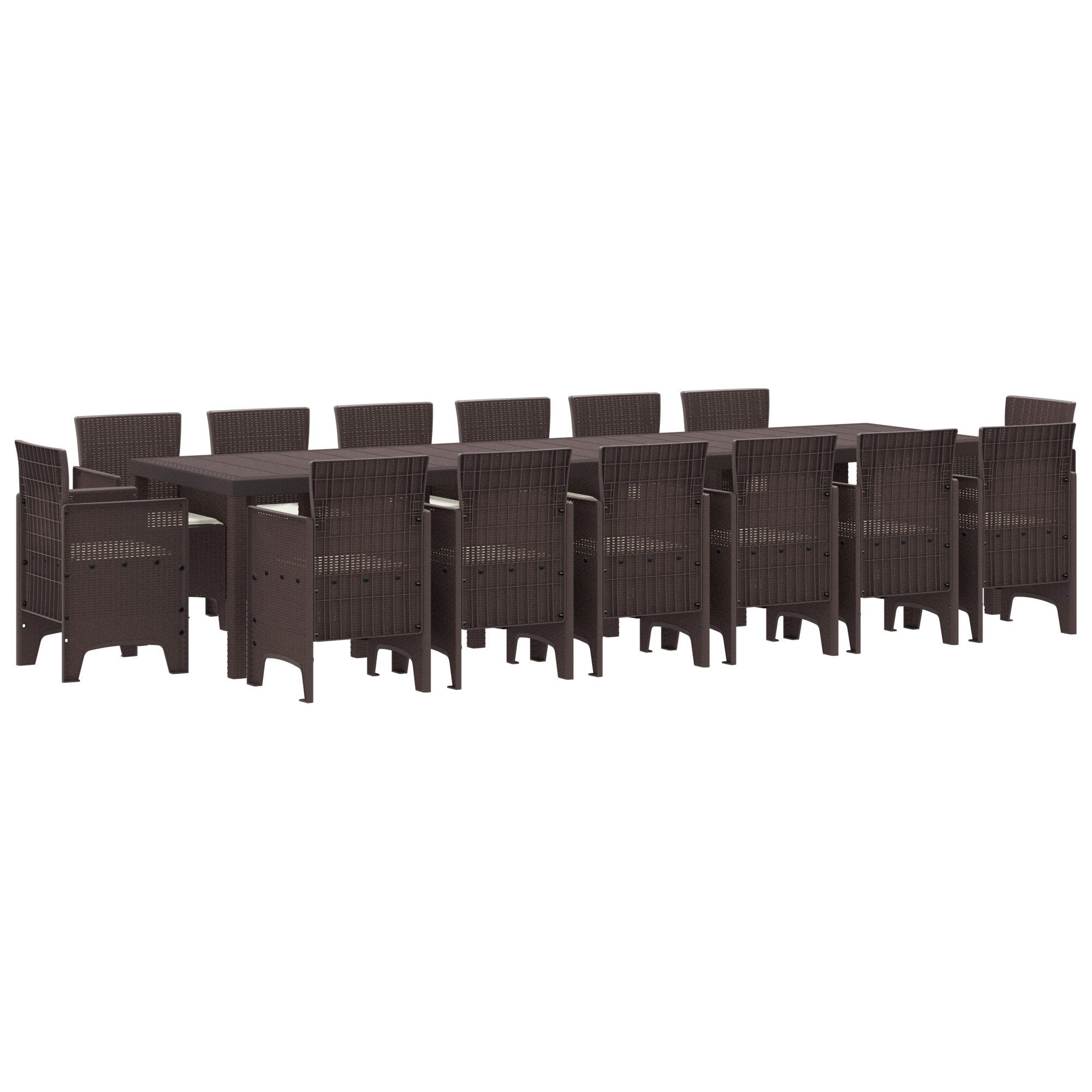 vidaXL Gartentisch 15-teiliges Garten Esszimmer Set günstig online kaufen