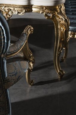 JVmoebel Esszimmerstuhl Stuhl Blau Elegantes Modern Stühle Holz Schön Stoff Design Luxus