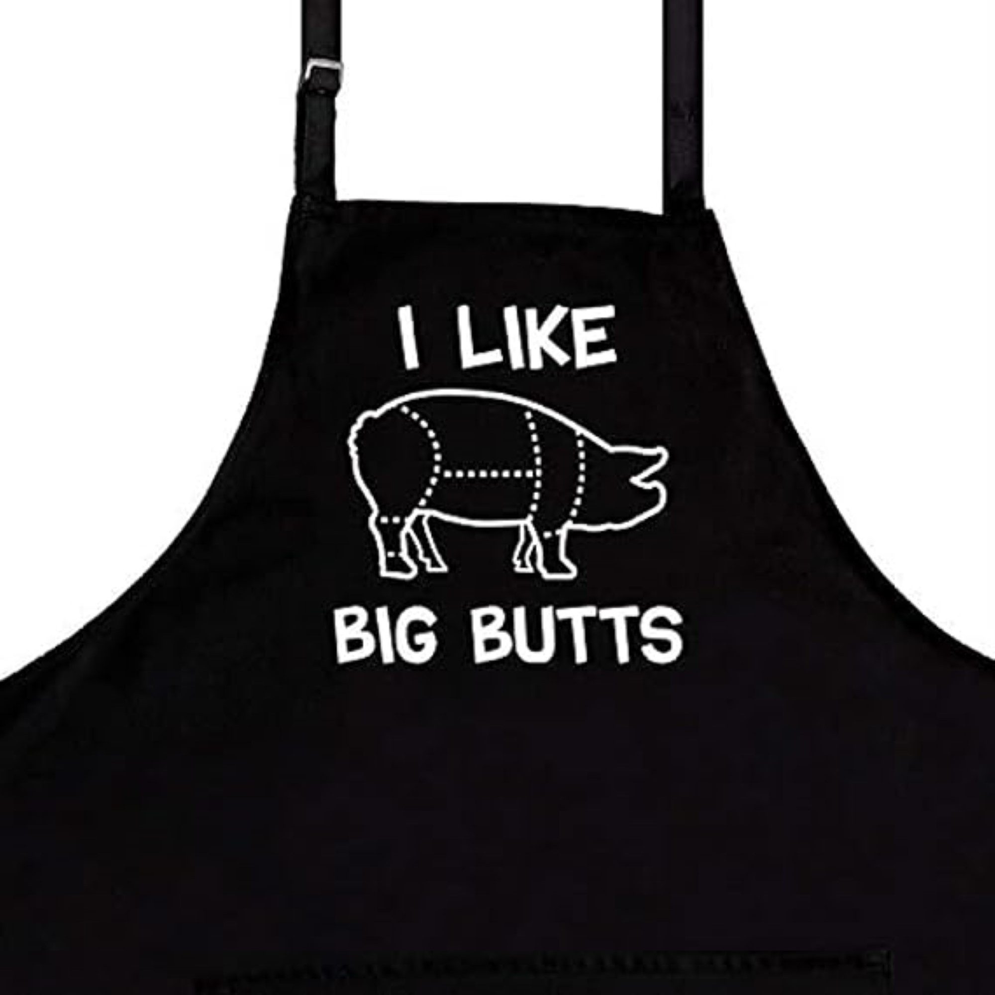 nomsum Kochschürze für Männer "I Like Big Buts" in Schwarz OneSize
