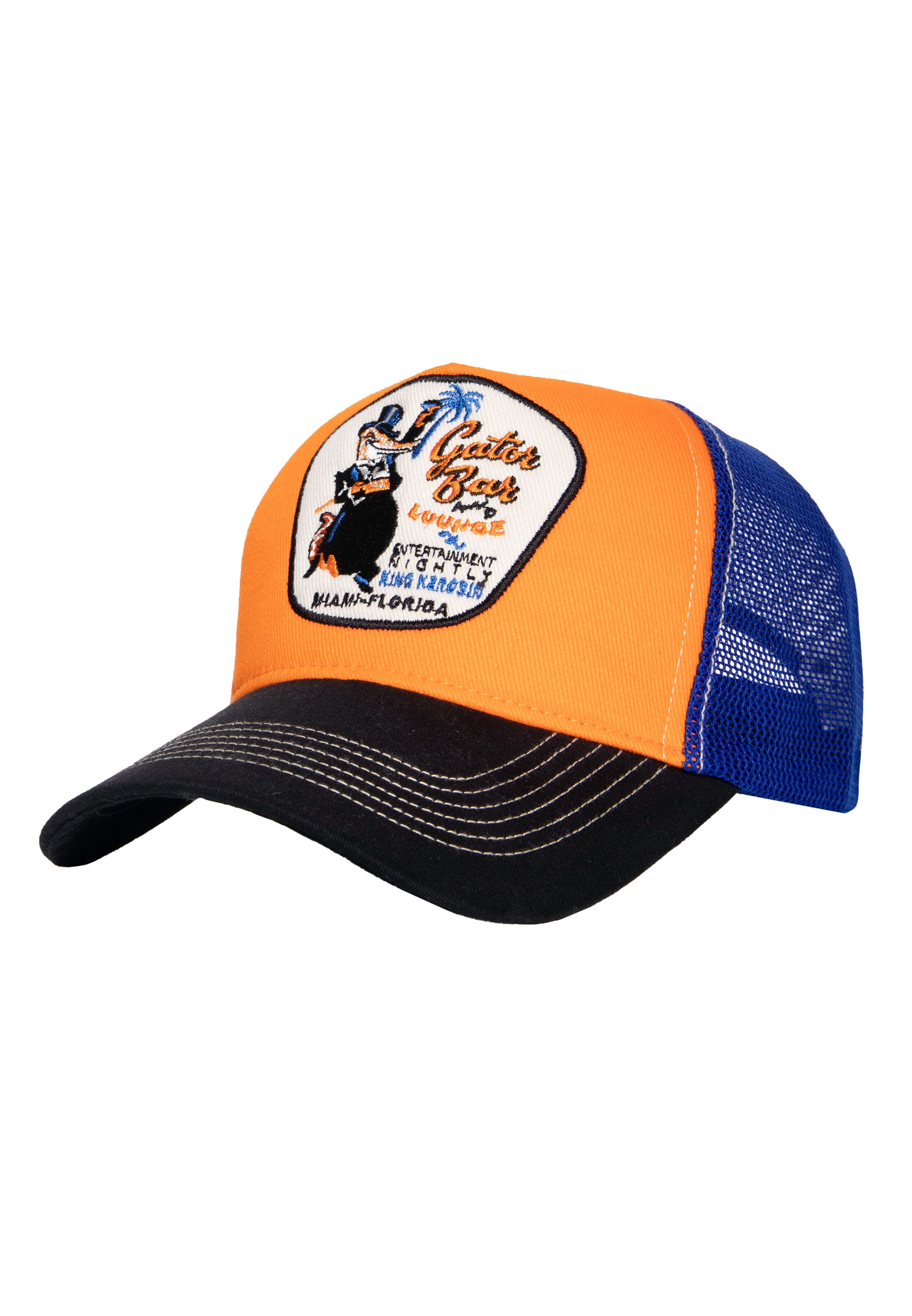 KingKerosin Trucker Cap Gator Bar and Lounge (1-St) im Drei-Farben-Design