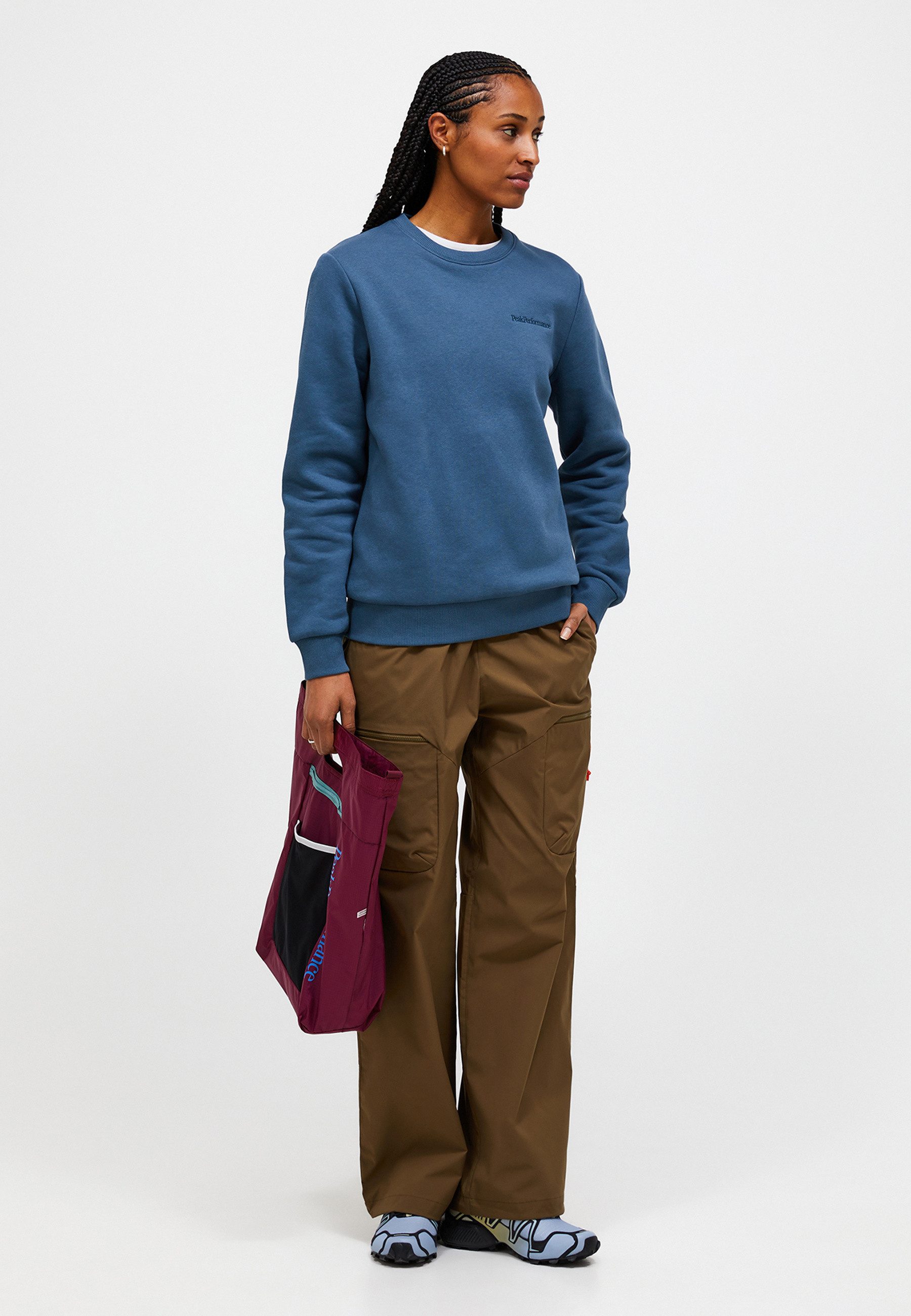 Peak Performance Sweatshirt W Original Small Logo Crew (1-tlg) mit sportivem Design