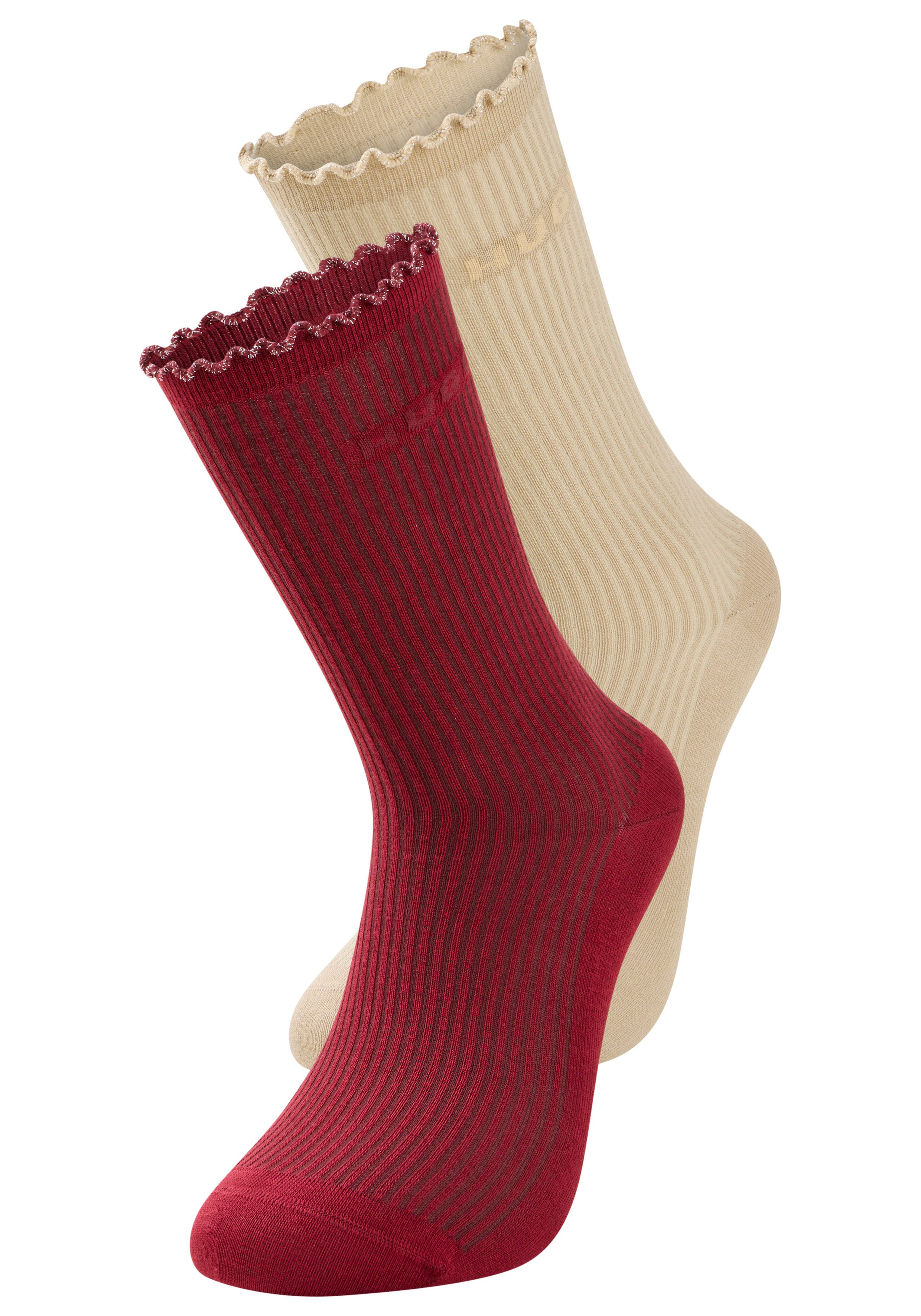 HUGO Basicsocken 2P RS LETTUCE CC W (2-Paar) Bund leicht gekräuselt – Bild 3 von 5