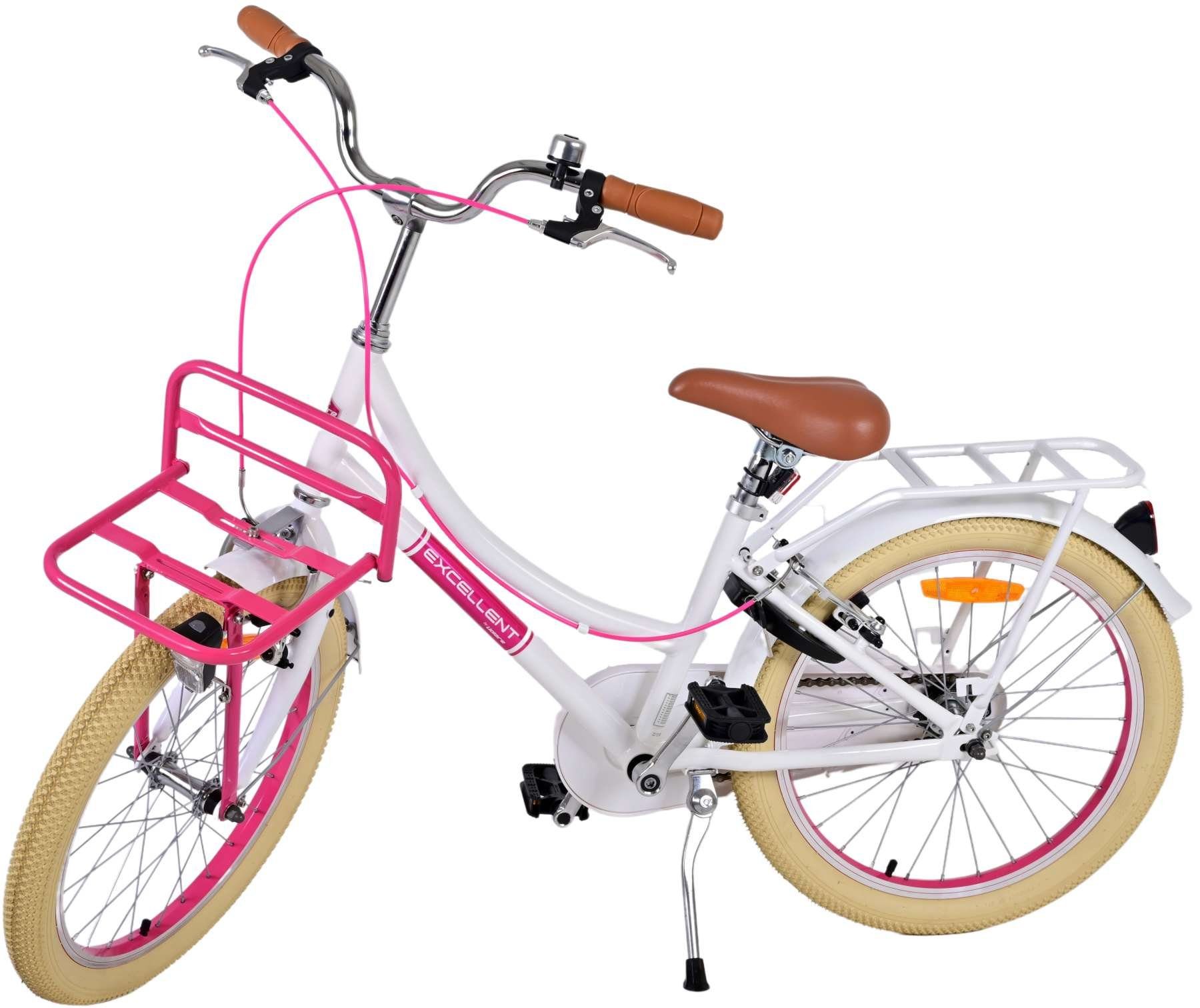 Volare Kinderfahrrad Excellent Zwei 26 - weiß/rosa/grün/schwarz Handbremsen, 24 zusammengebaut, 115kg- - 85% 12 oder Zoll-bis 6 Jahre, Mädchen - 20